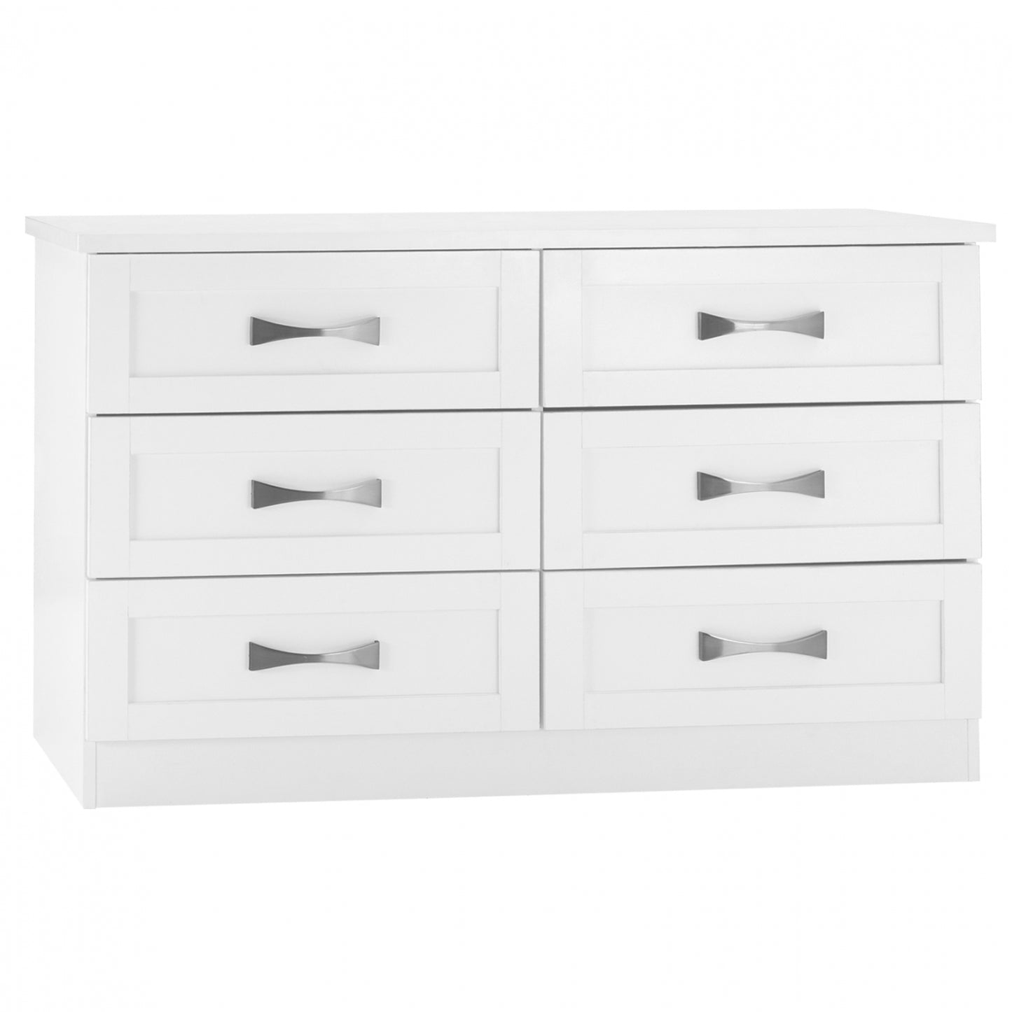 WHITE DRESSER HM317.05 WITH 6 DRAWERS 120X40X76Hcm. image 1