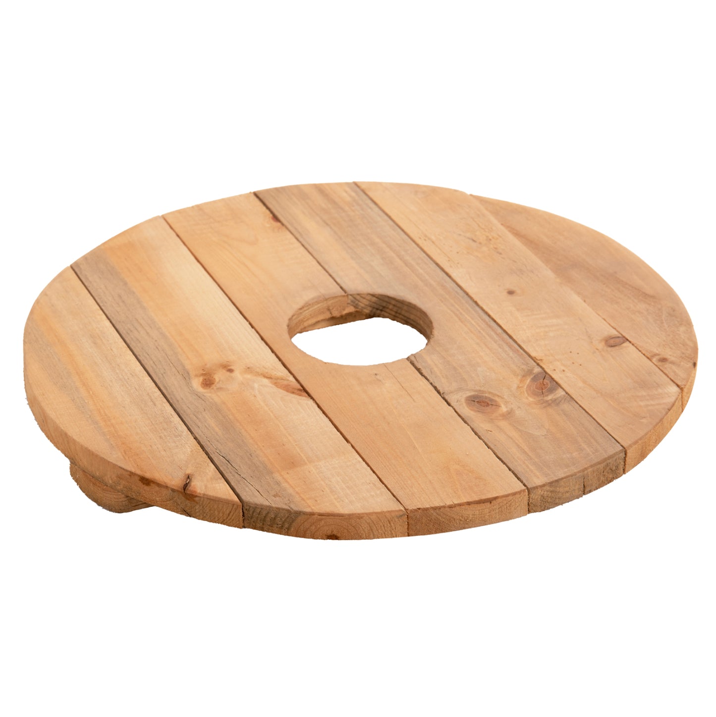 ROUND TABLE FOR BEACH UMBRELLA Φ40 PINE WOOD WITH SUPPORT RIBS HM6108 image 1