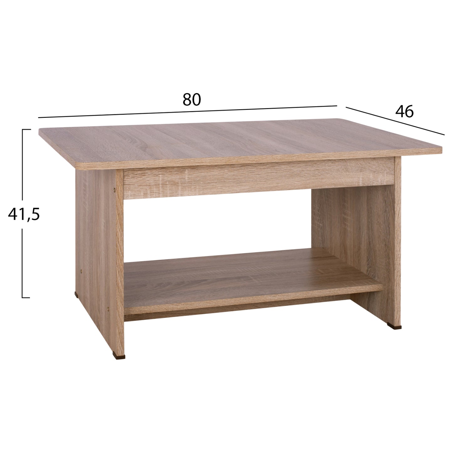 Кафе маса в цветове сонома с практичен дизайн 80x46x41,5