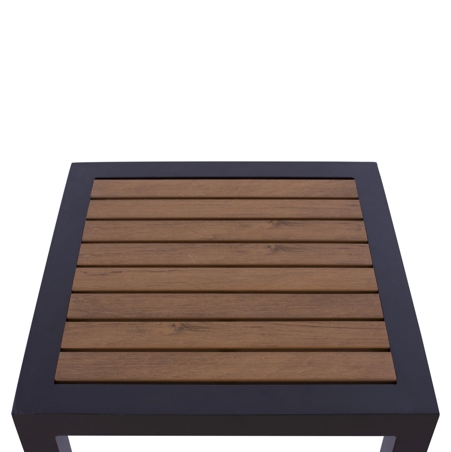 Aluminum Table HM5403.02 Grey with Polywood 45Χ45Χ45,5