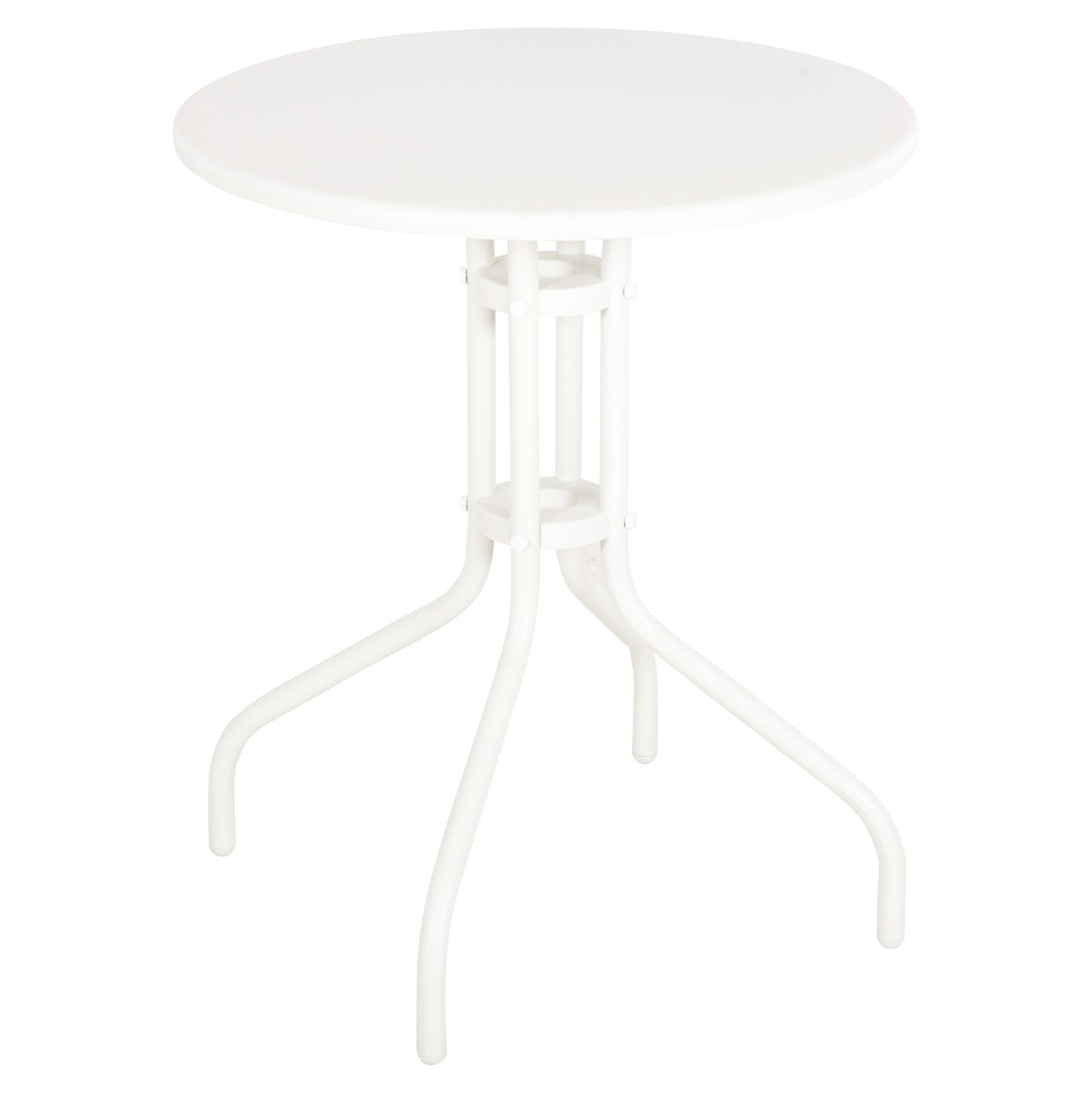 OUTDOOR ROUND TABLE LINO HM5973.02 METALLIC IN WHITE Φ60x70Hcm. image 1