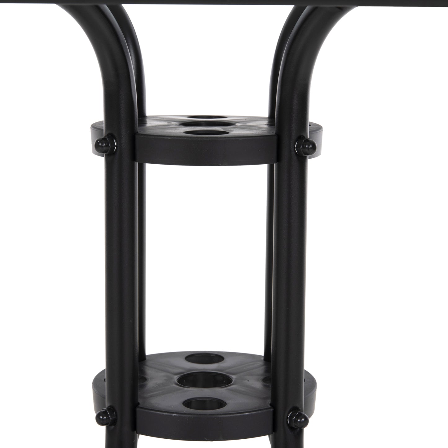 OUTDOOR TABLE SQUARE FIGO HM5036.03 BLACK METAL-GLASS TABLETOP 70Χ70Χ70Hcm