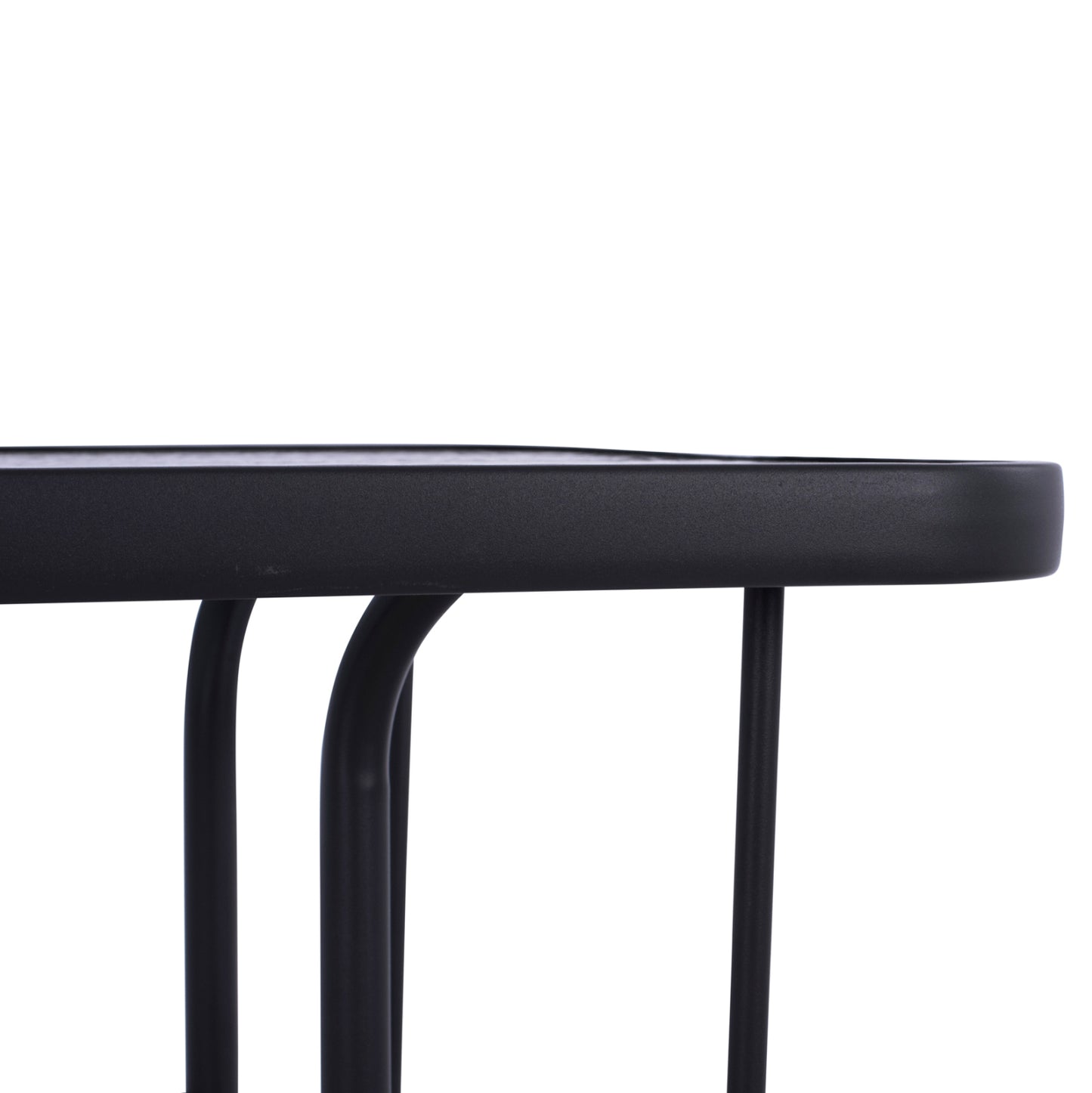 OUTDOOR METALLIC TABLE ADAM HM5020.01 DARK GREY WITH SAFETY GLASS TOP 110Χ60Χ71Hcm.