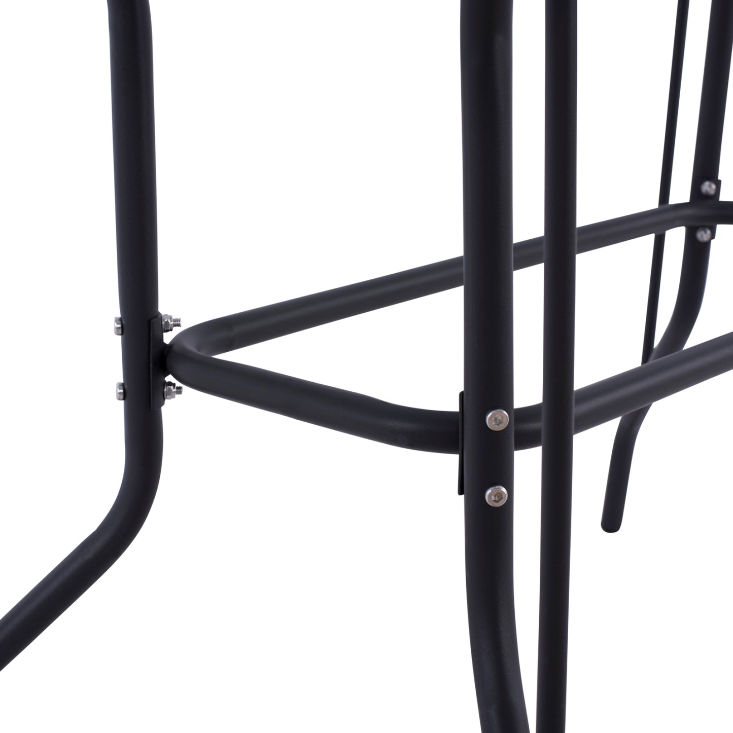 OUTDOOR METALLIC TABLE ADAM HM5020.01 DARK GREY WITH SAFETY GLASS TOP 110Χ60Χ71Hcm.