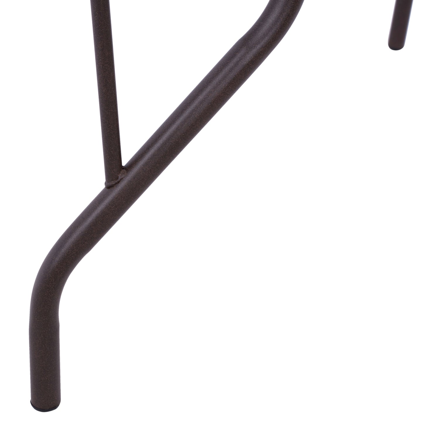 OUTDOOR METALLIC TABLE ADAM HM5020.02 BROWN WITH REINFORCED GLASS TOP 110Χ60Χ71Hcm.