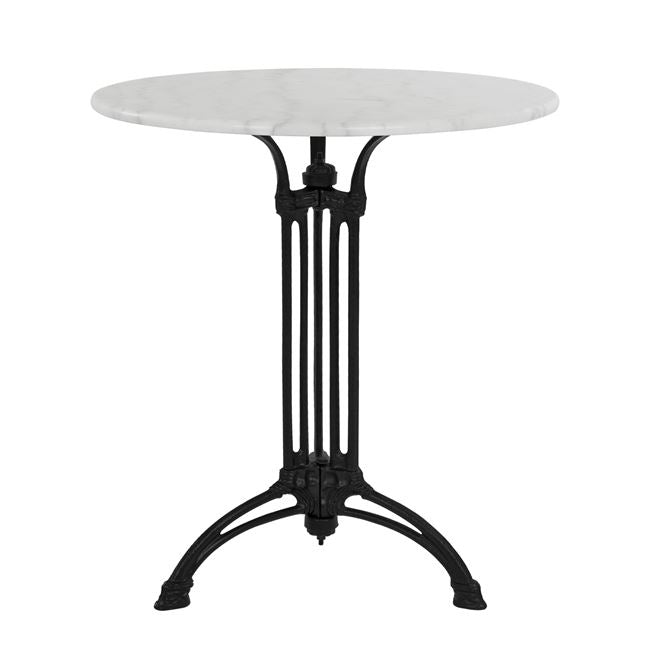 Table with 3 legs base from iron HM5609 with marble Round 60x73cm