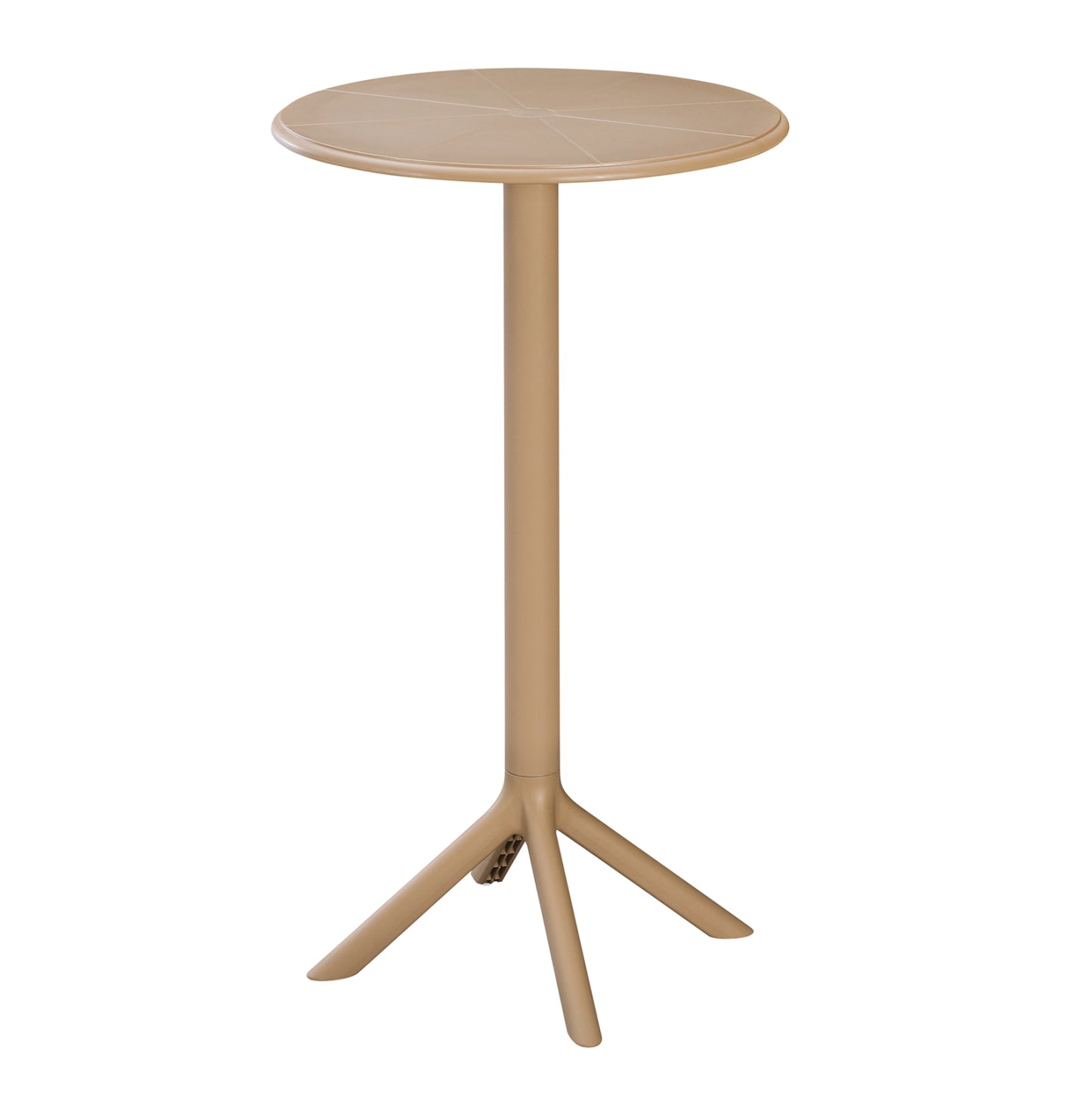 BAR TABLE ROUND TERRIN HM6126.14 POLYPROPYLENE CAPPUCCINO Φ61x107Hcm. image 1