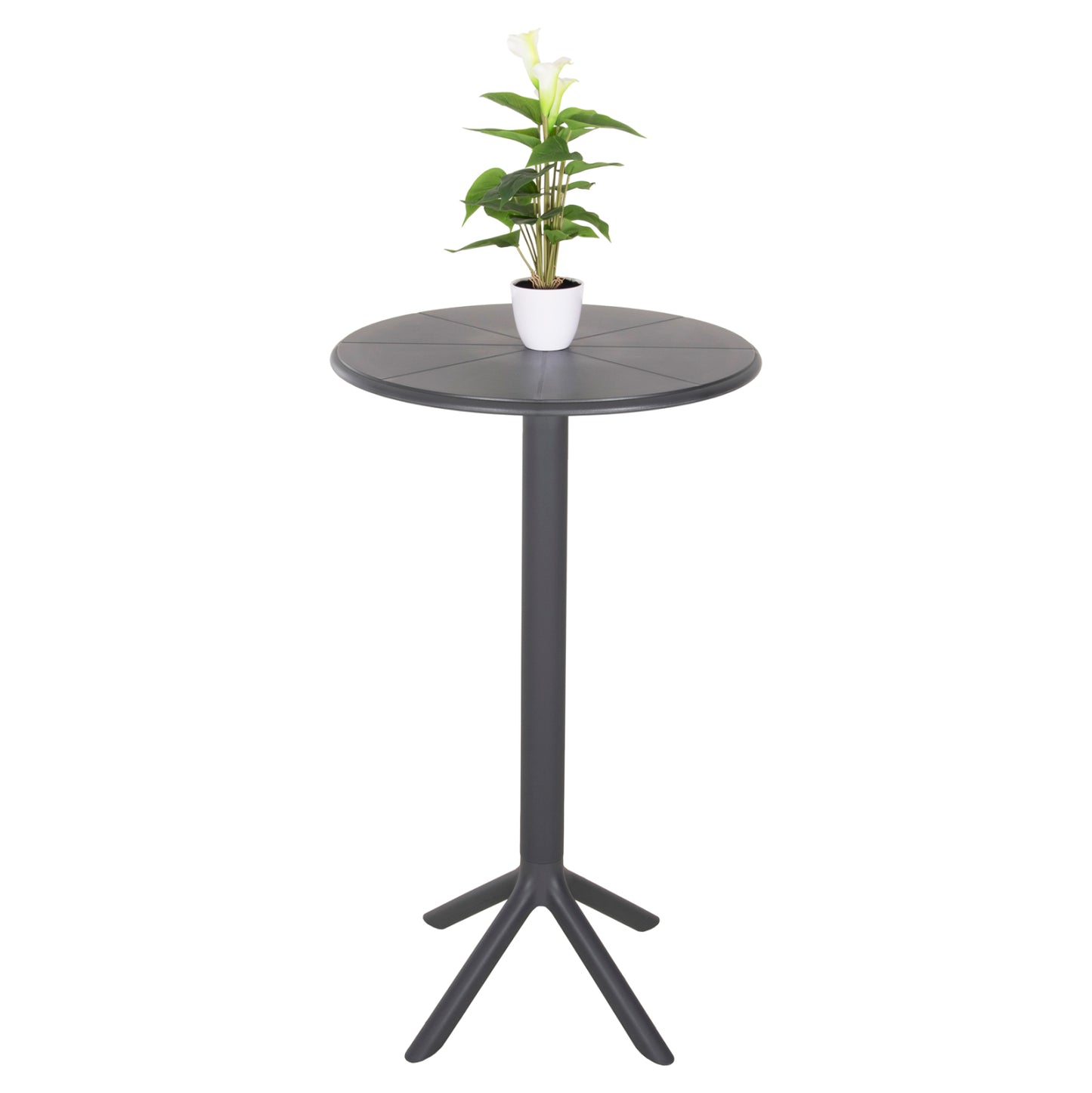 BAR TABLE ROUND TERRIN HM6126.20 POLYPROPYLENE GREY Φ60x106Hcm. image 1
