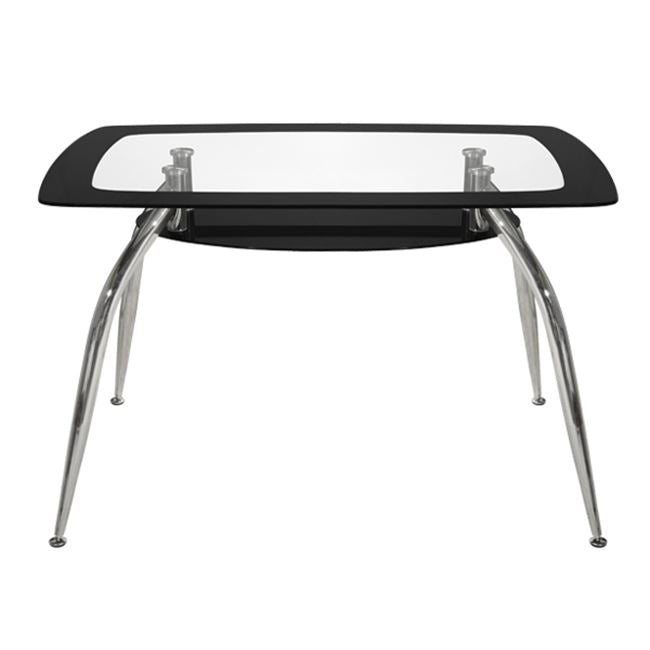 Трапезна маса Norris 120Х75Х75cm Стъкло Черно с Луксозен Дизайн
