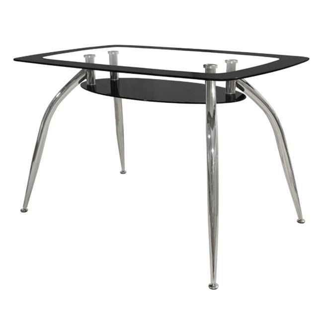 Трапезна маса Norris 120Х75Х75cm Стъкло Черно с Луксозен Дизайн