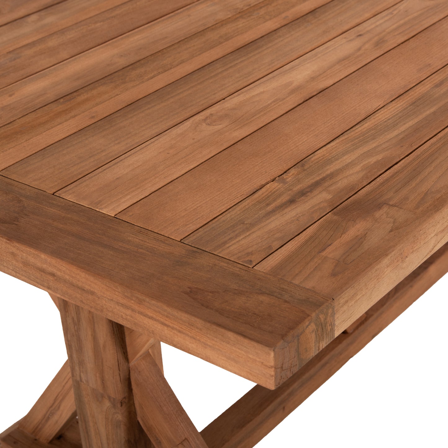 Външна трапезна маса от рециклиран тиково дърво 240x100x75Hcm
