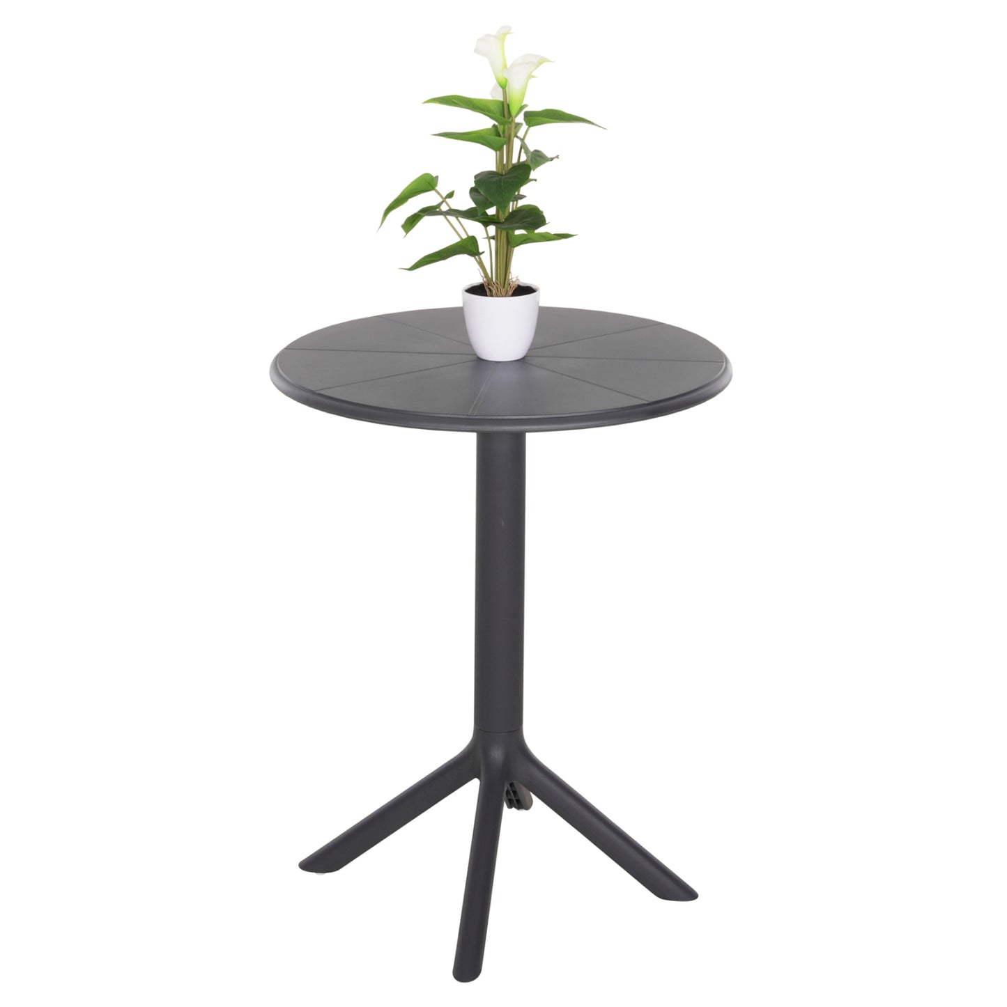 ROUND POLYPROPYLENE TABLE TERRIN HM6124.20 GREY Φ61x77Hcm. image 1