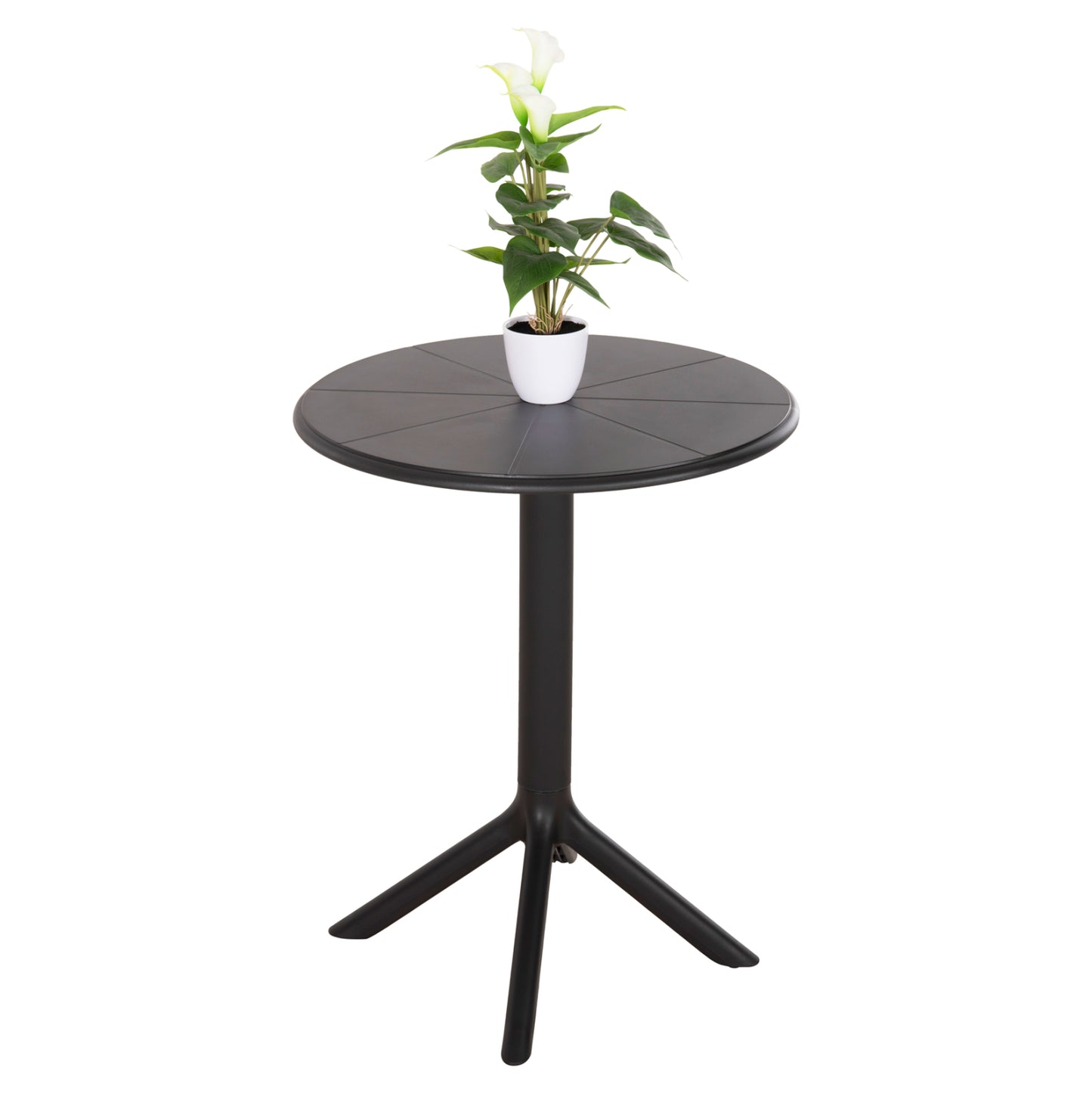 ROUND POLYPROPYLENE TABLE TERRIN HM6124.12 BLACK Φ60x75Hcm. image 1