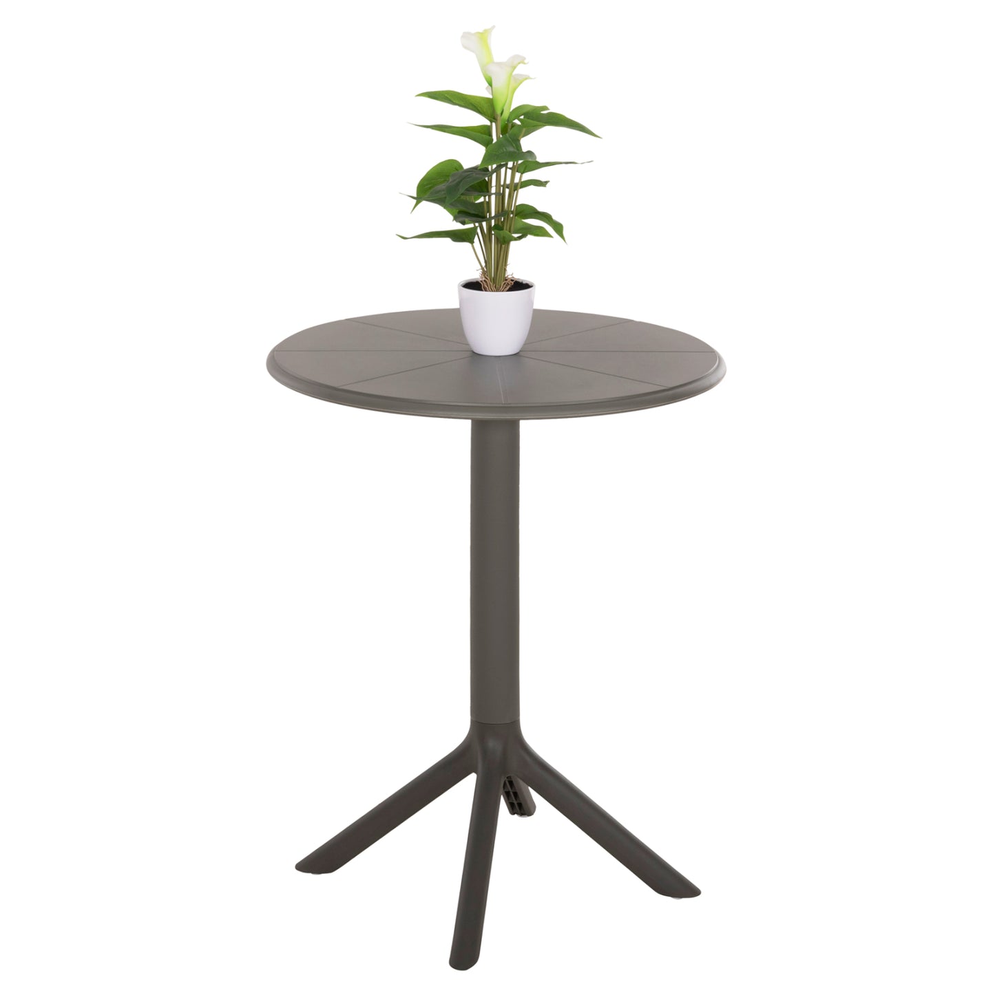 ROUND POLYPROPYLENE TABLE TERRIN HM6124.15 OLIVE GREEN Φ60x75Hcm. image 1