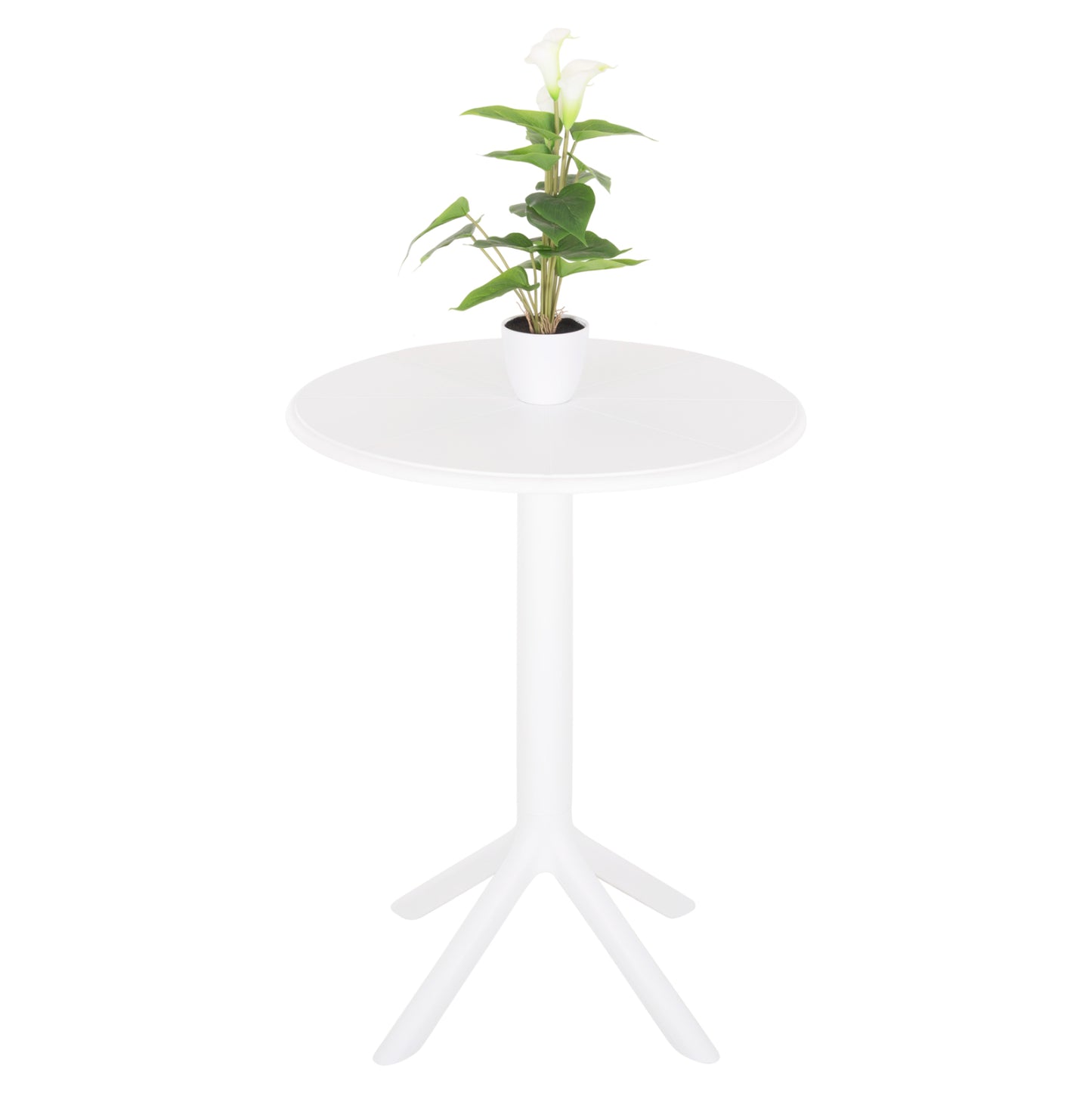 ROUND POLYPROPYLENE TABLE TERRIN HM6124.11 WHITE Φ61x77Hcm. image 1