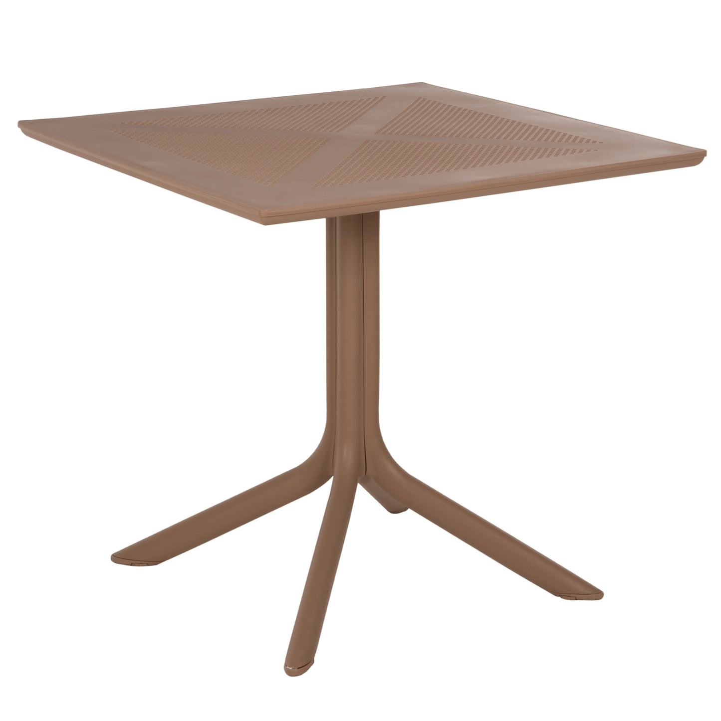 OUTDOOR POLYPROPYLENE SQUARE TABLE LUNAR HM5930.14 CAPPUCCINO 80x80x75Hcm. image 1