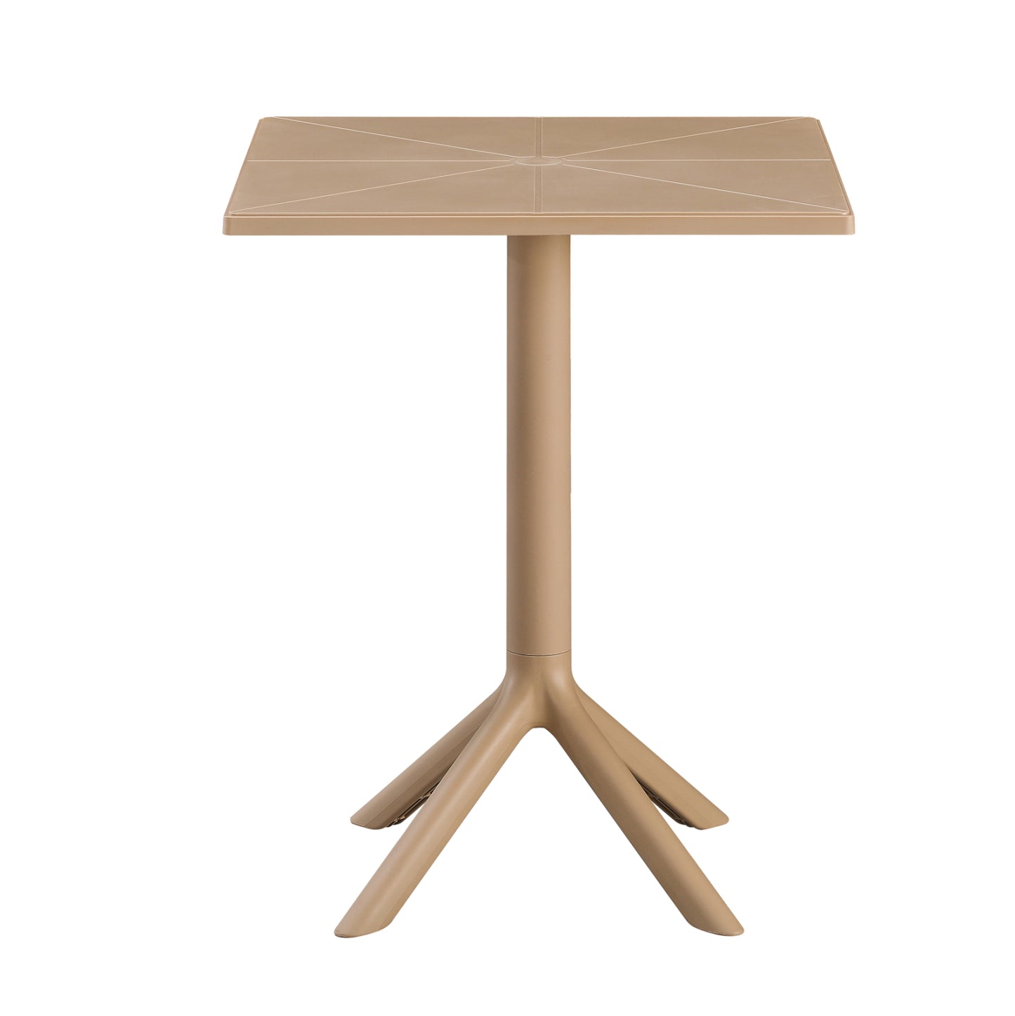 SQUARE POLYPROPYLENE TABLE TERRIN HM6125.14 CAPPUCCINO 60,5x60,5x76,5Hcm.