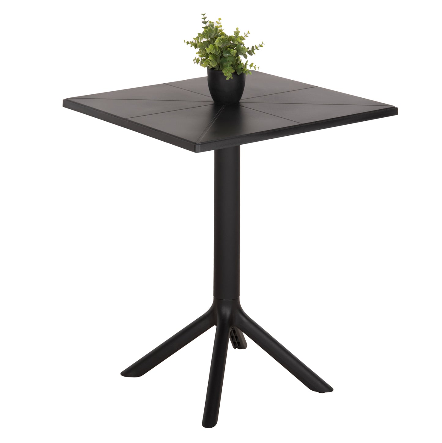 SQUARE POLYPROPYLENE TABLE TERRIN HM6125.12 BLACK 60,5x60,5x76,5Hcm. image 1