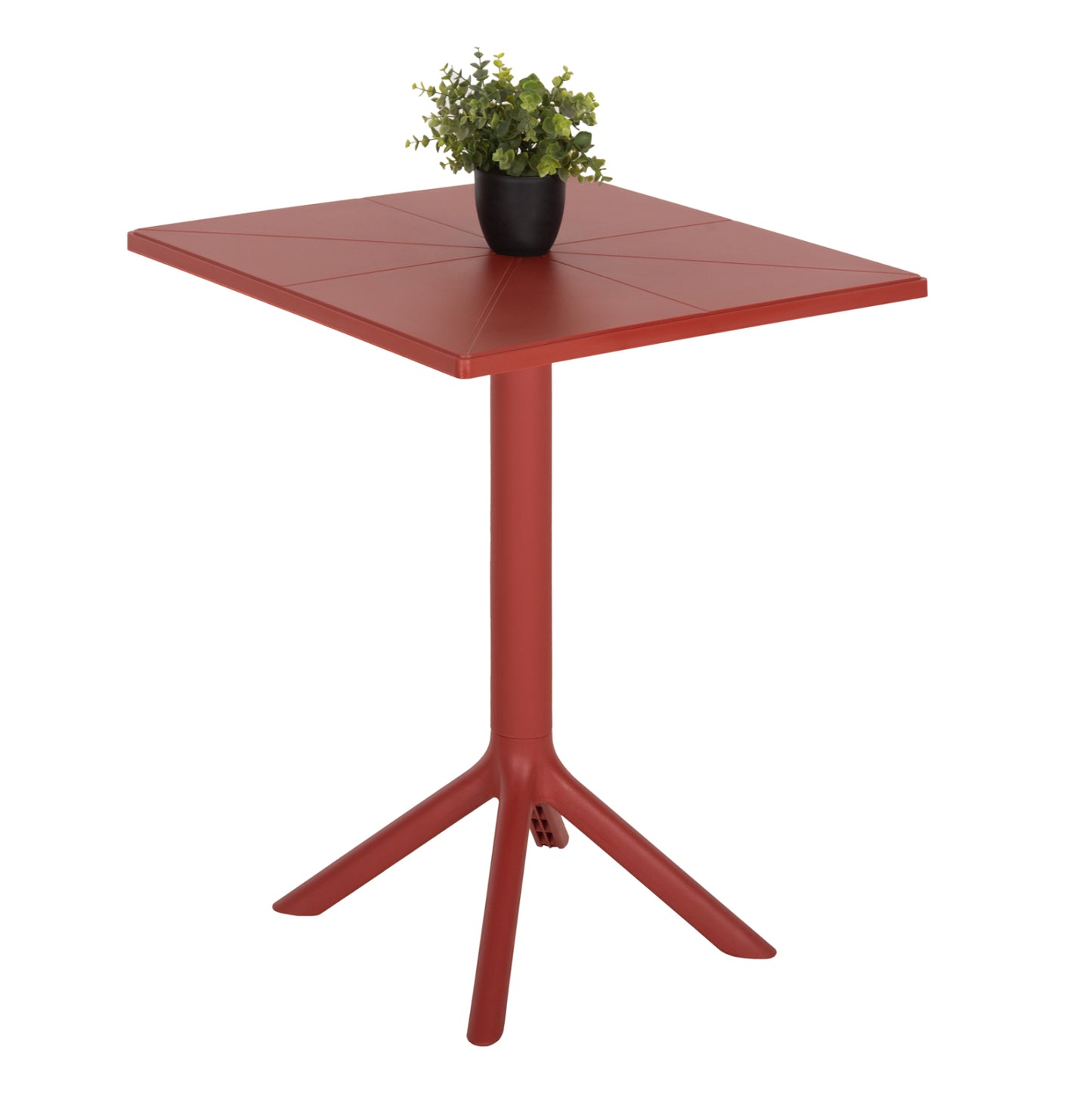 SQUARE POLYPROPYLENE TABLE TERRIN HM6125.16 RED 60,5x60,5x76,5Hcm. image 1