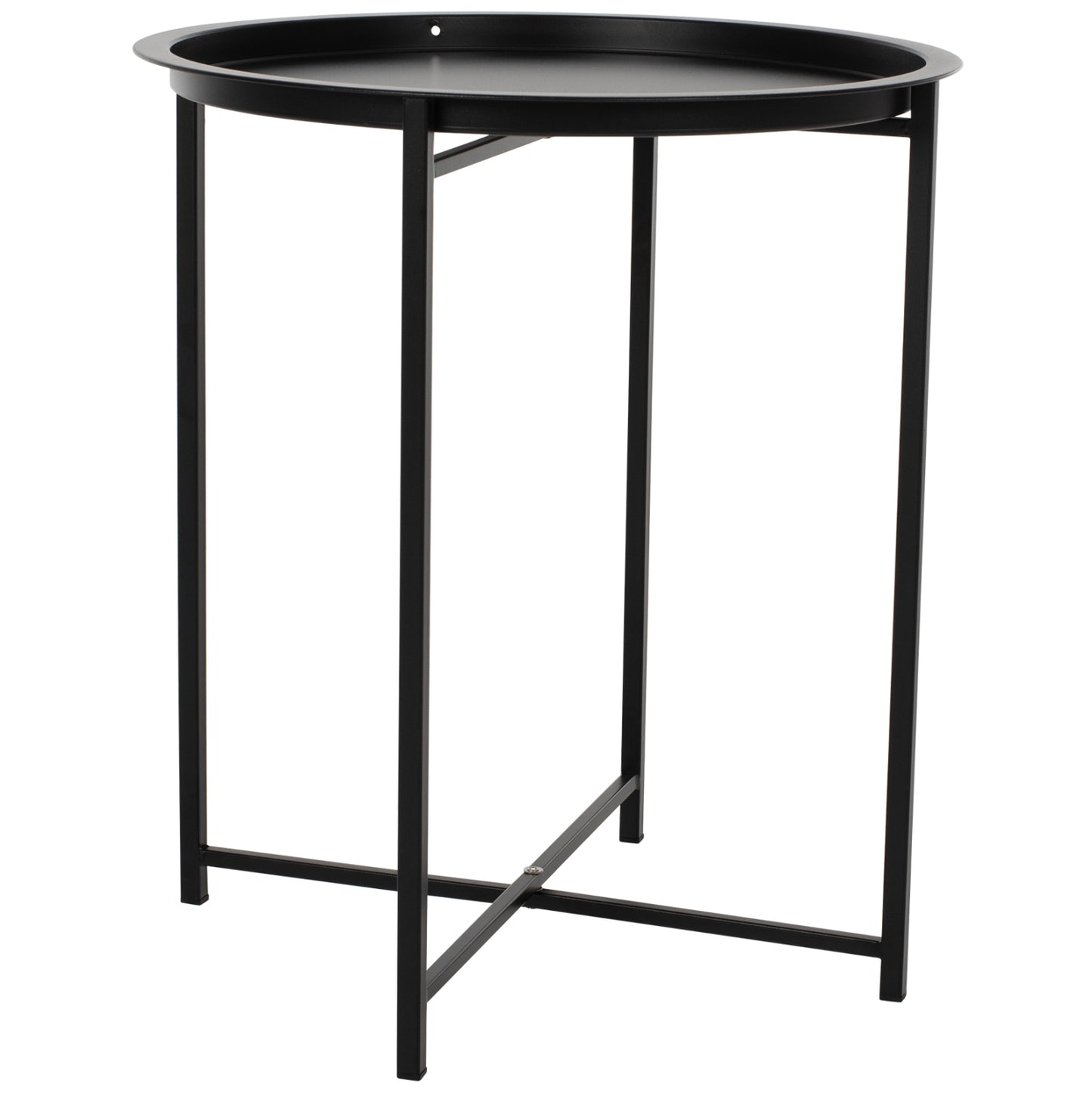 Table Foldable Metallic Black 45cm HM5287.01 image 1