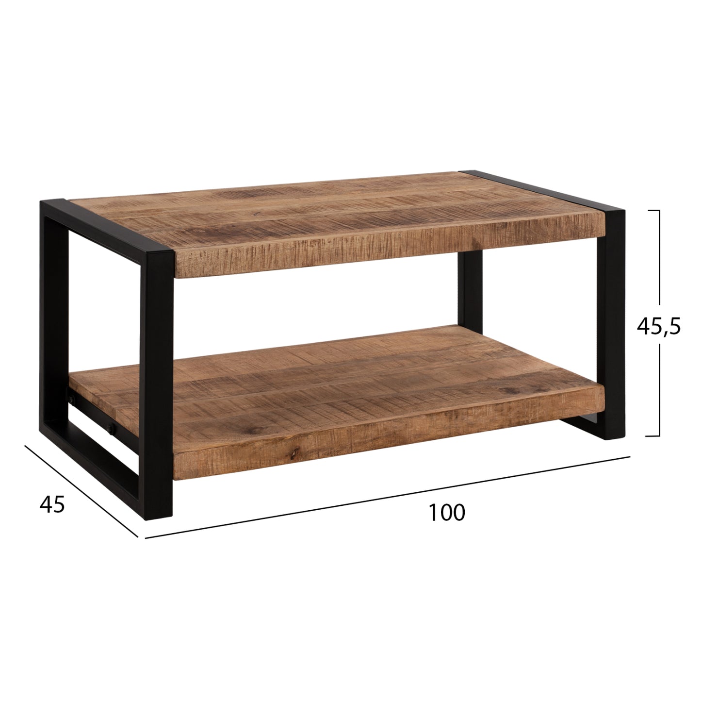 Таблица за кафе от масивно мангово дърво 100X45X45