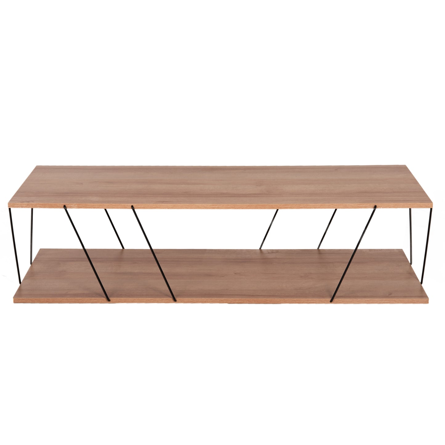 Масичка за кафе TARS с естествен дъб и метални крака 120Χ50Χ30Hcm