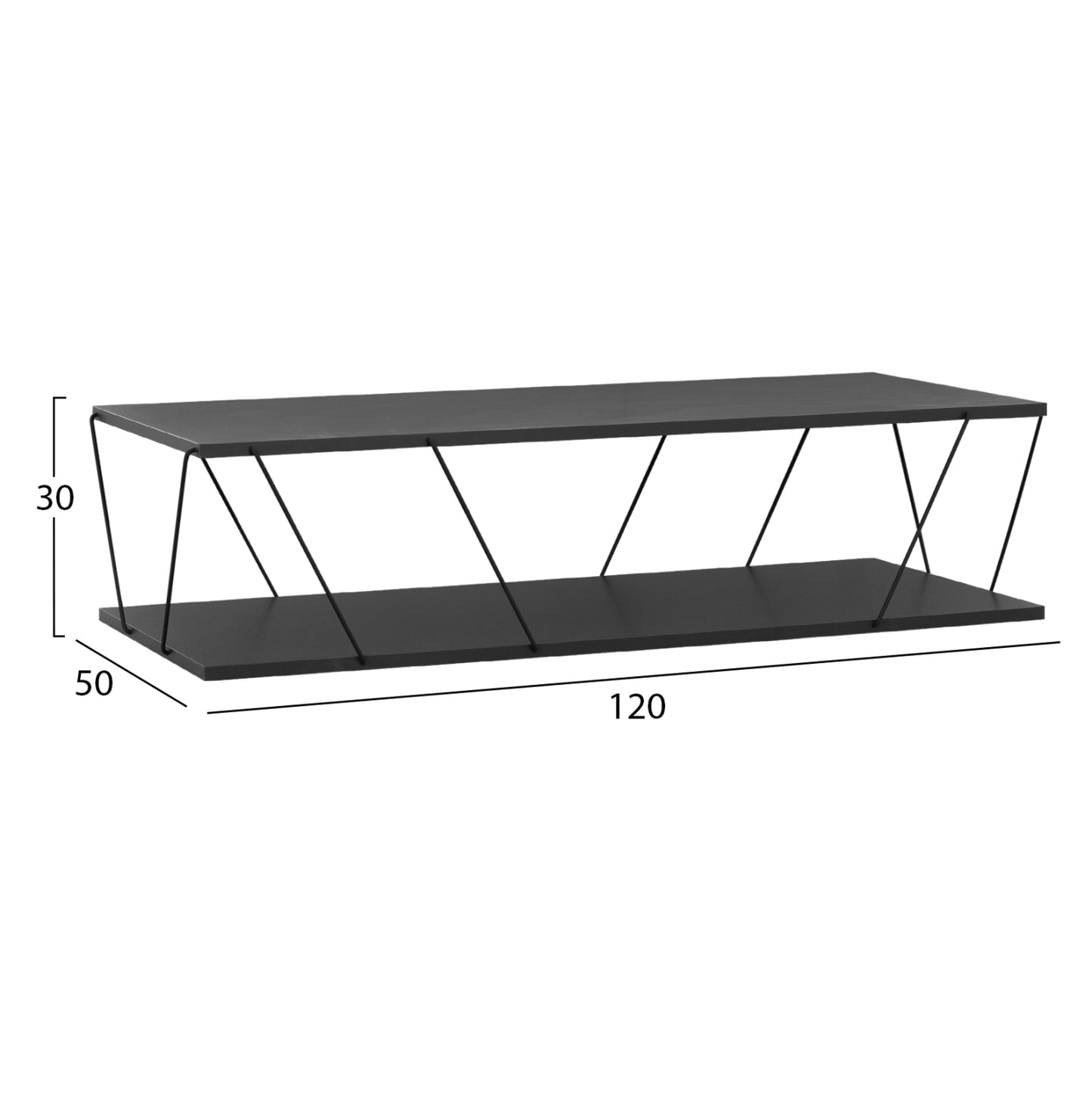 Кафе маса TARS с модерно оформление и сив меламин 120Х50Х30Hcm