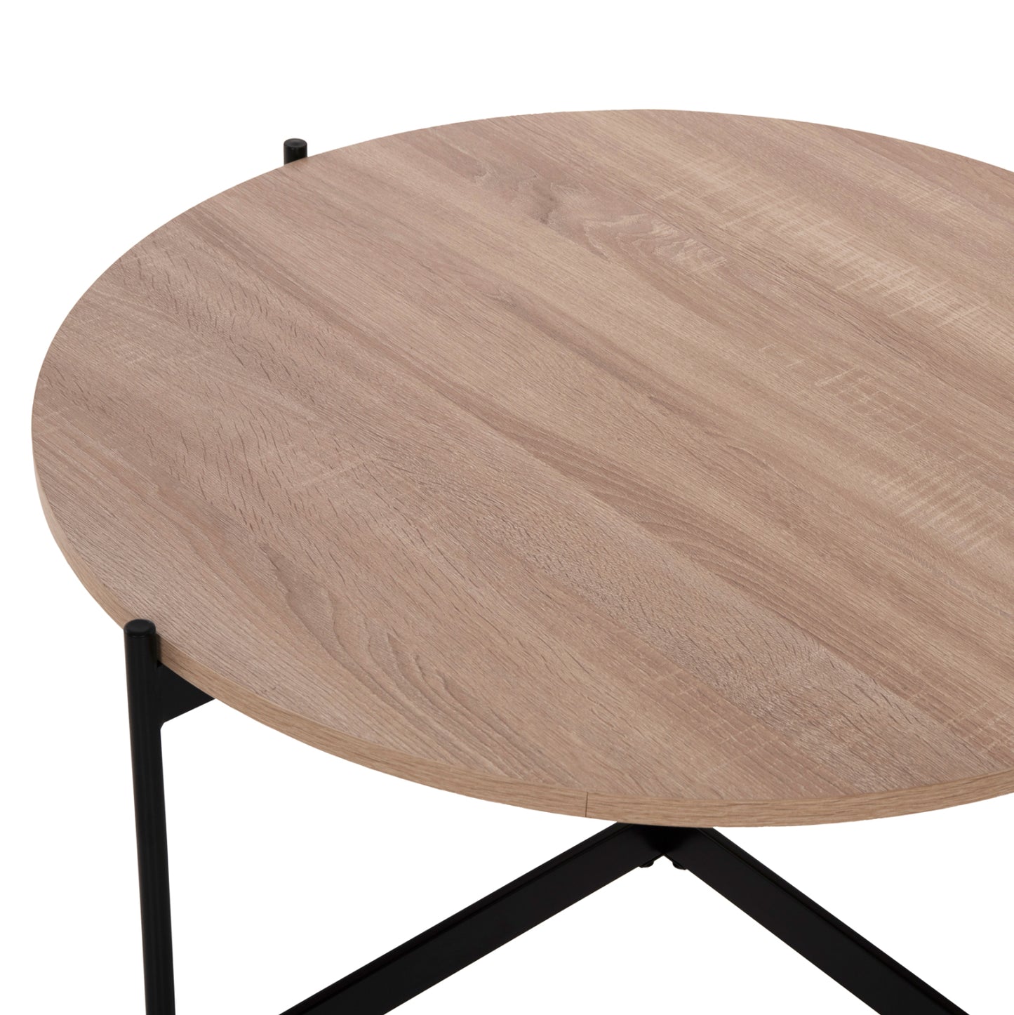Кафе маса с MDF плот и метална основа Φ80x45Hcm