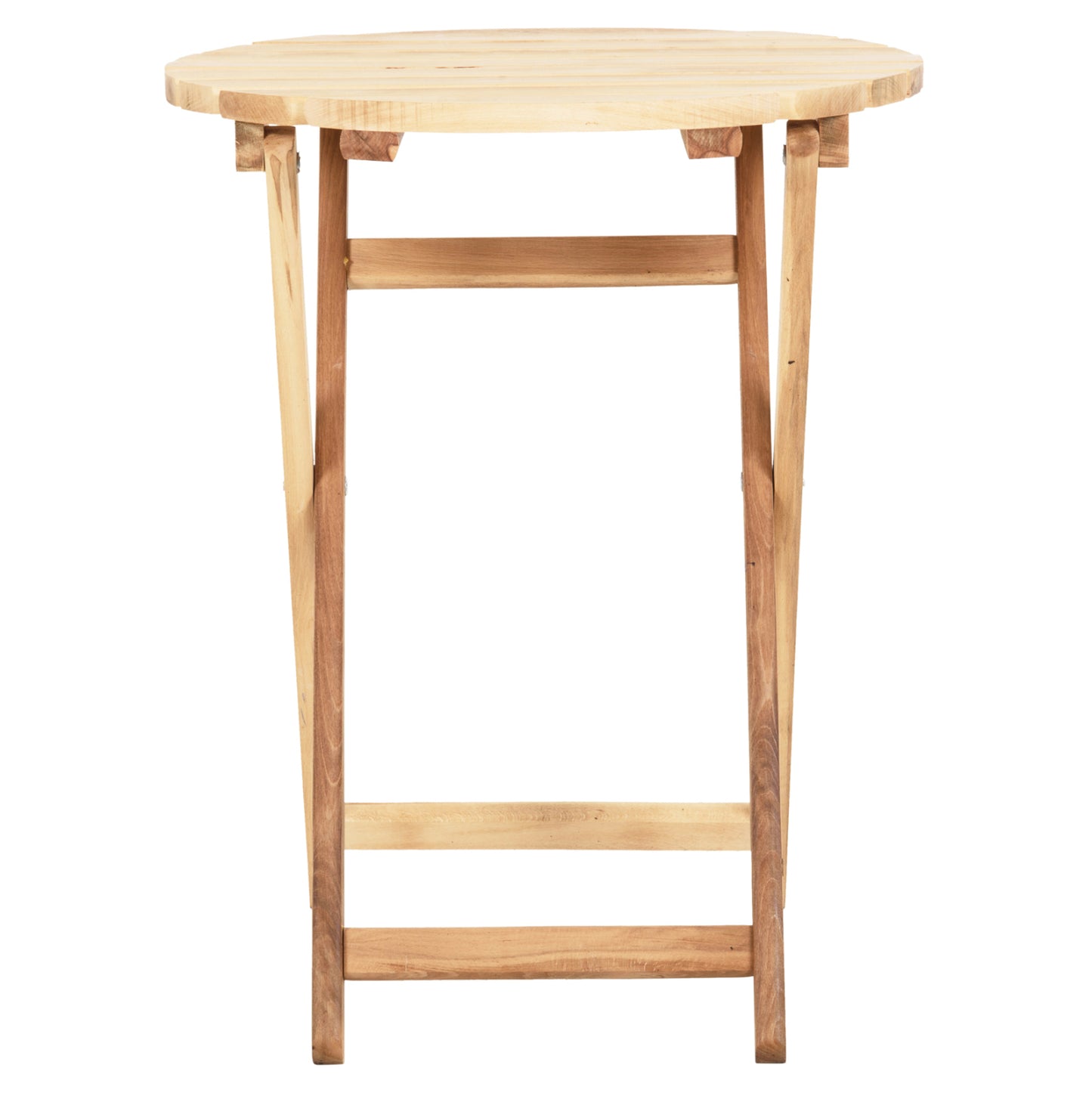 DIRECTOR'S ROUND TABLE LIMNOS HM5653.02 BEECH WOOD IMPREGNATION IN NATURAL Φ60Χ76Hcm.