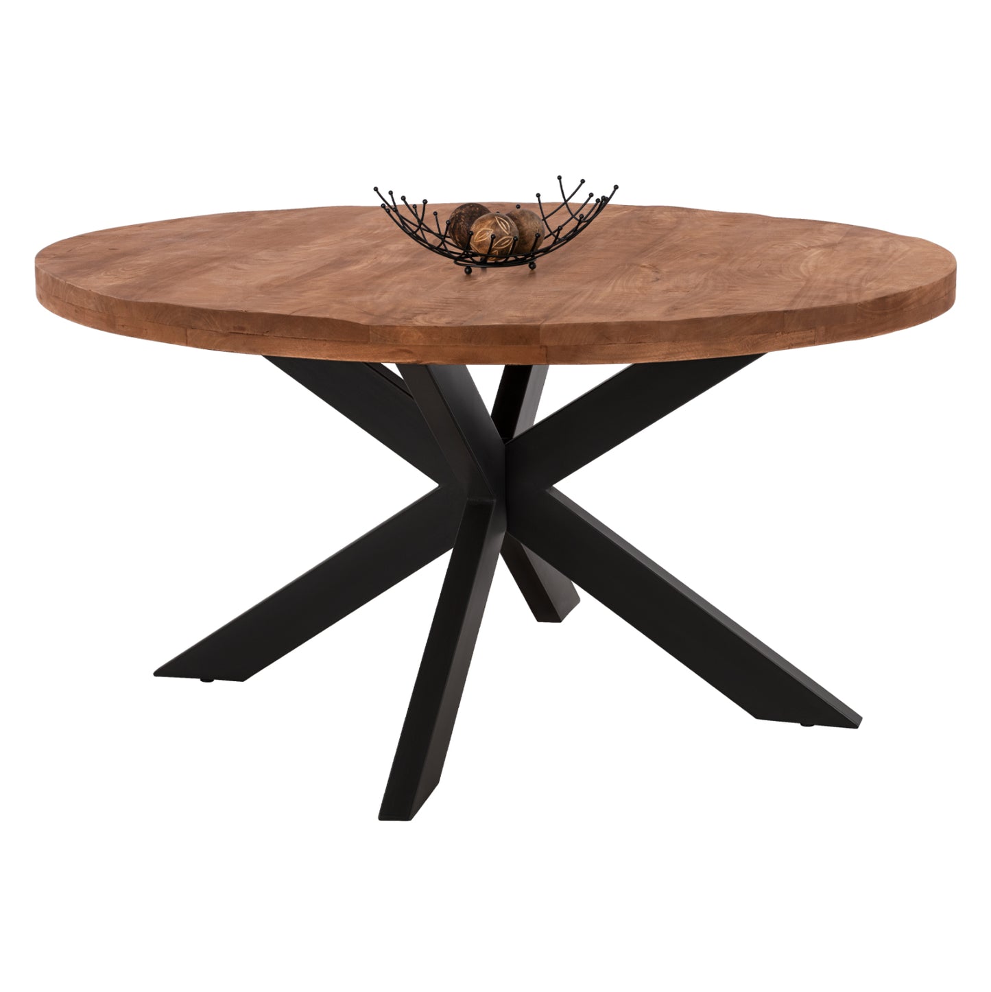 Round Table LEVINHO 6cm thick solid mango wood Φ150x78Η HM8485.11 image 1
