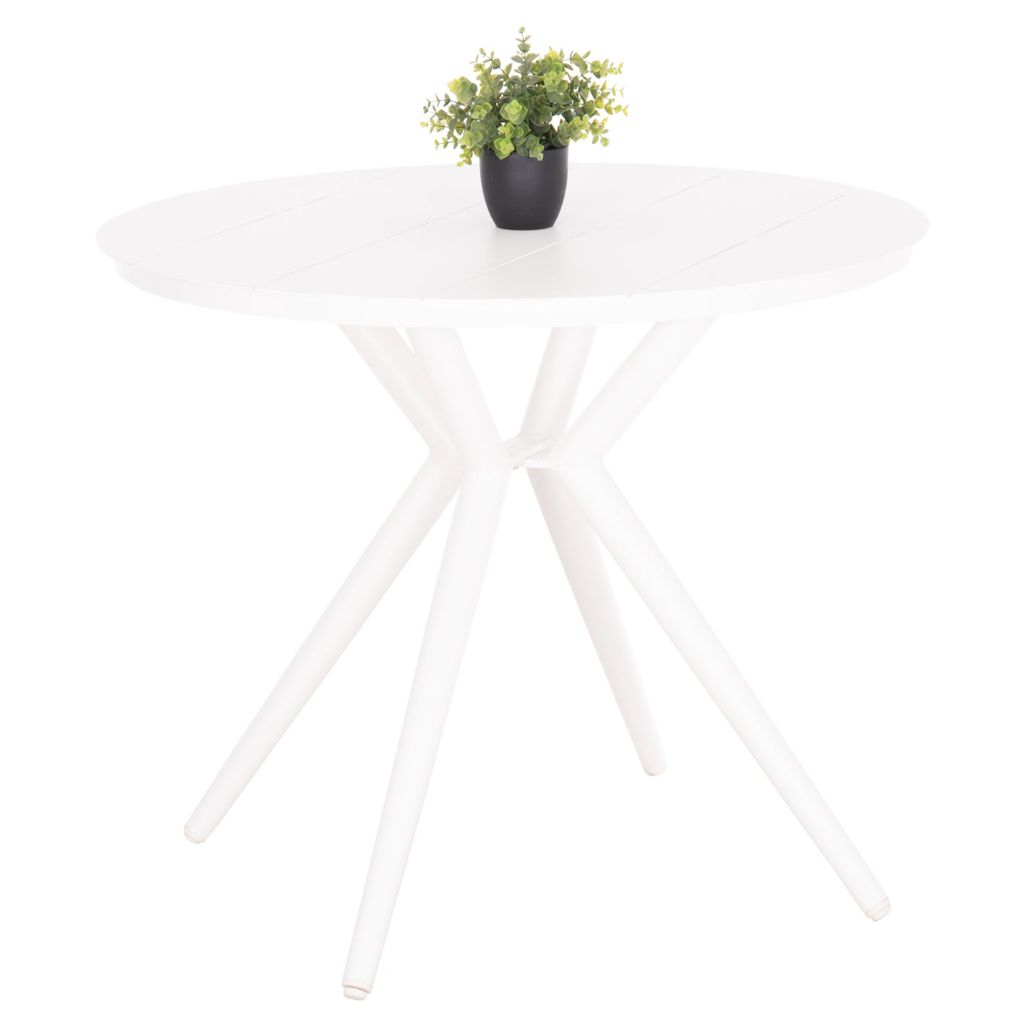 OUTDOOR TABLE ROUND HIGER HM6289.02 WHITE ALUMINUM Φ90Χ74Hcm. image 1