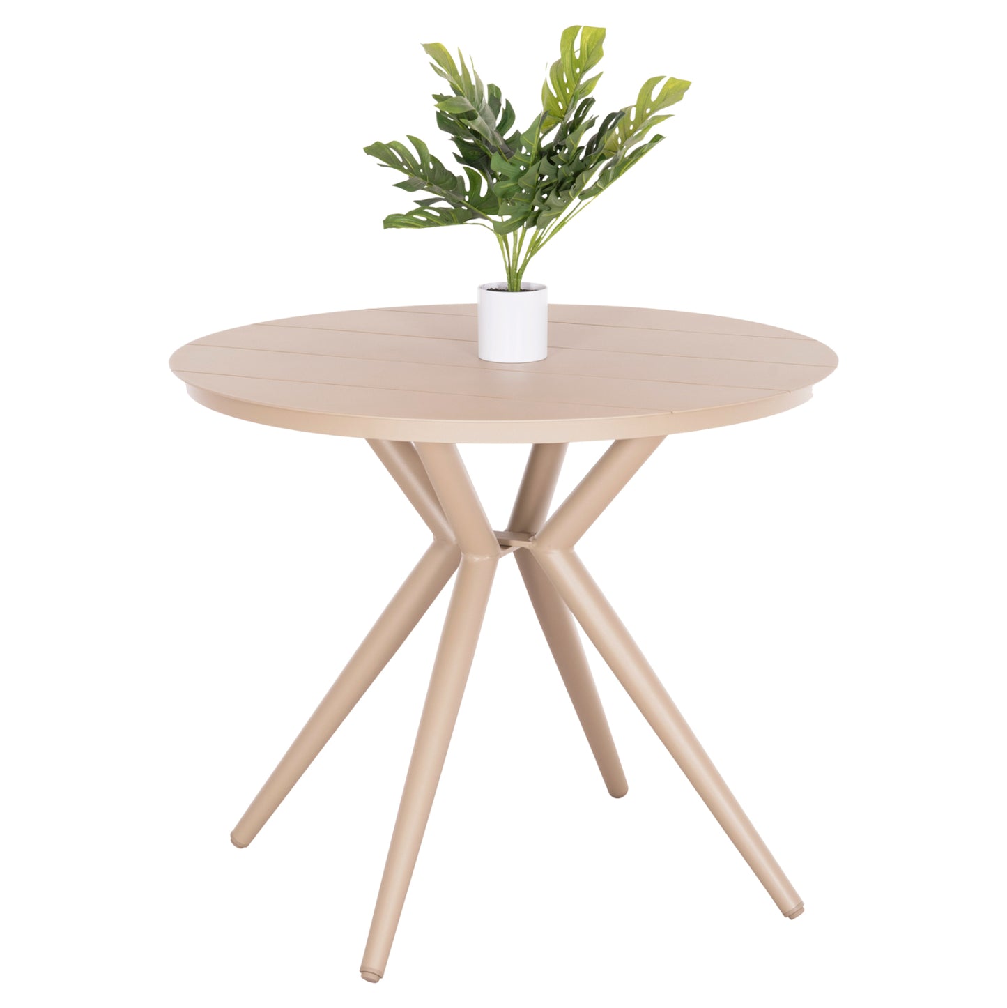 OUTDOOR TABLE ROUND HIGER HM6289.04 CAPPUCCINO ALUMINUM Φ90Χ74Hcm. image 1
