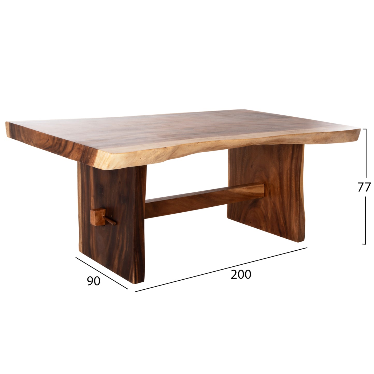 Трапезна Масa Ulyses от Солидно Дърво Суар 200X90X77Hcm