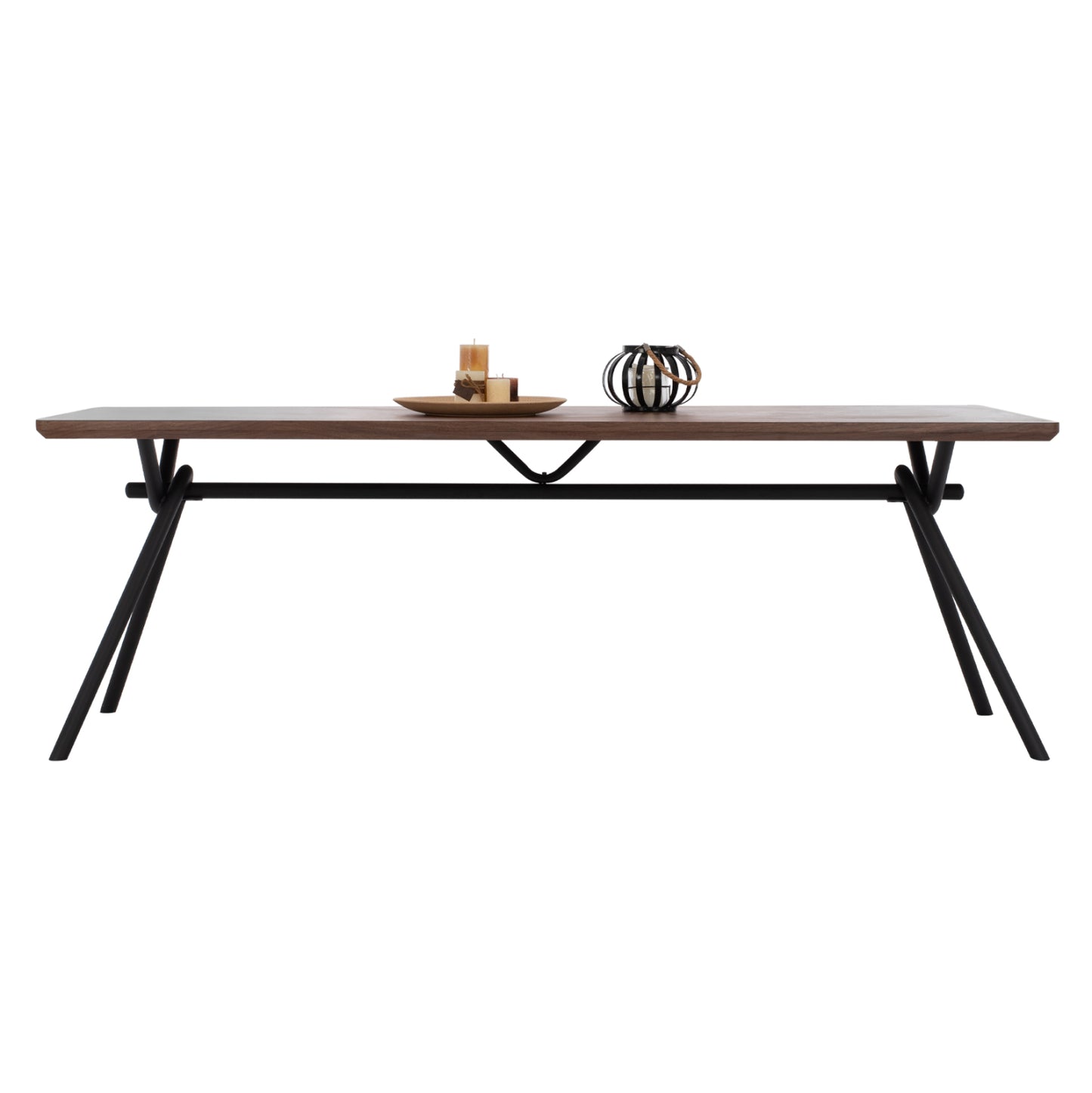 Трапезна маса Манди с MDF плот и метални крака 220x90x75H