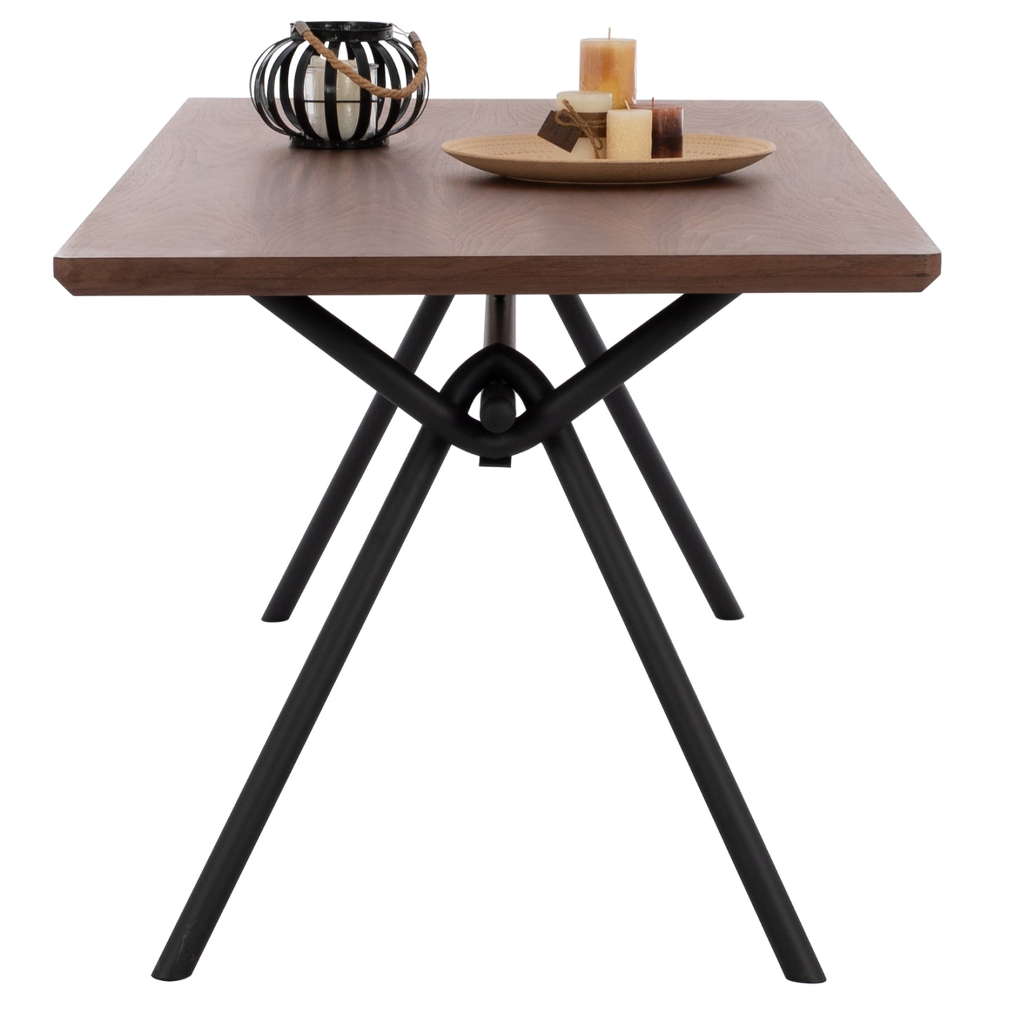 Трапезна маса Манди с MDF плот и метални крака 220x90x75H