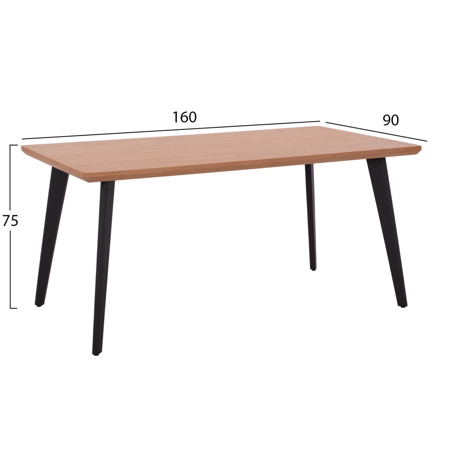 Масивна Трапеза Валън с MDF Топ и Рустик Стил 160x90x75Hcm