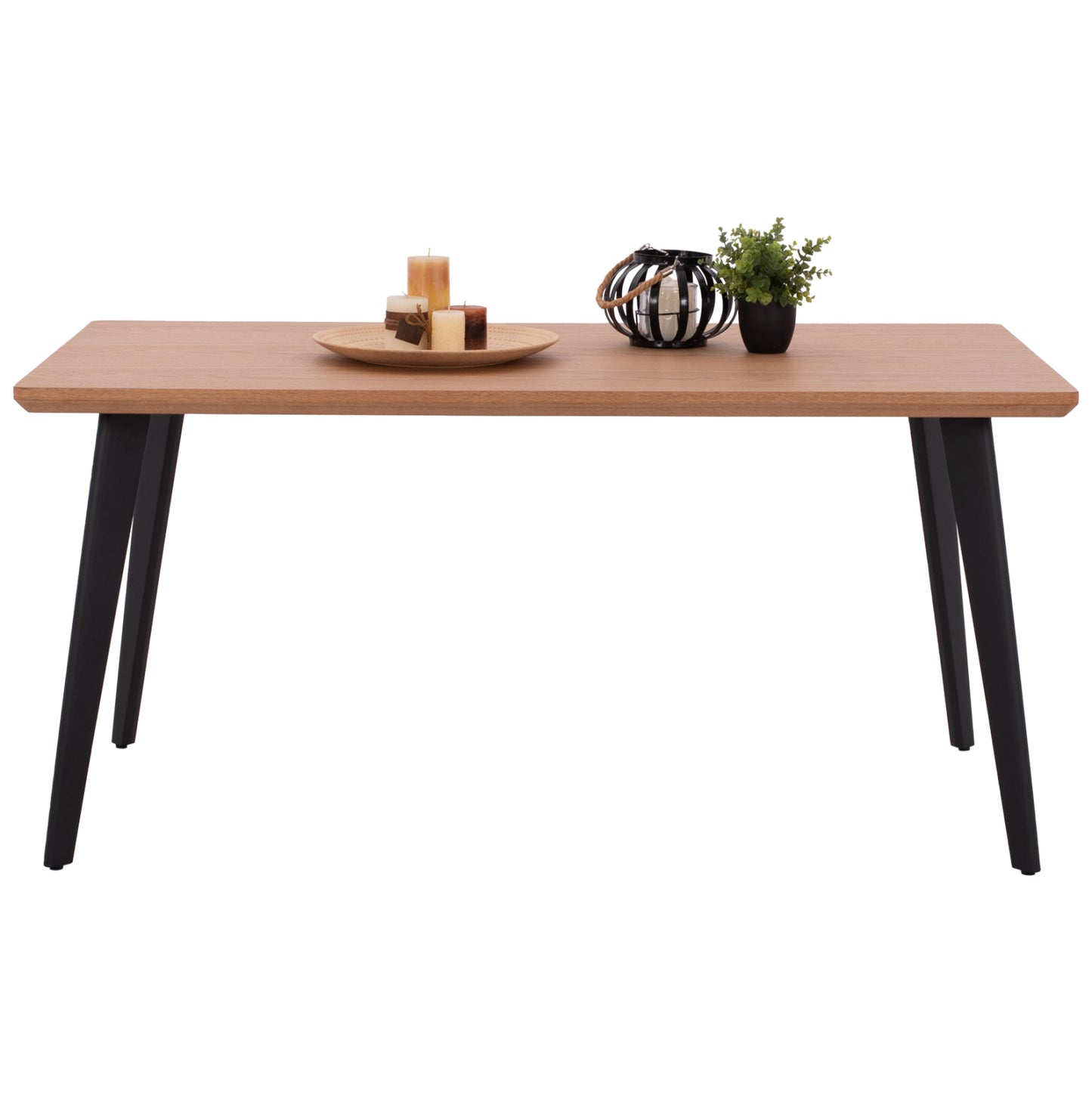 Масивна Трапеза Валън с MDF Топ и Рустик Стил 160x90x75Hcm