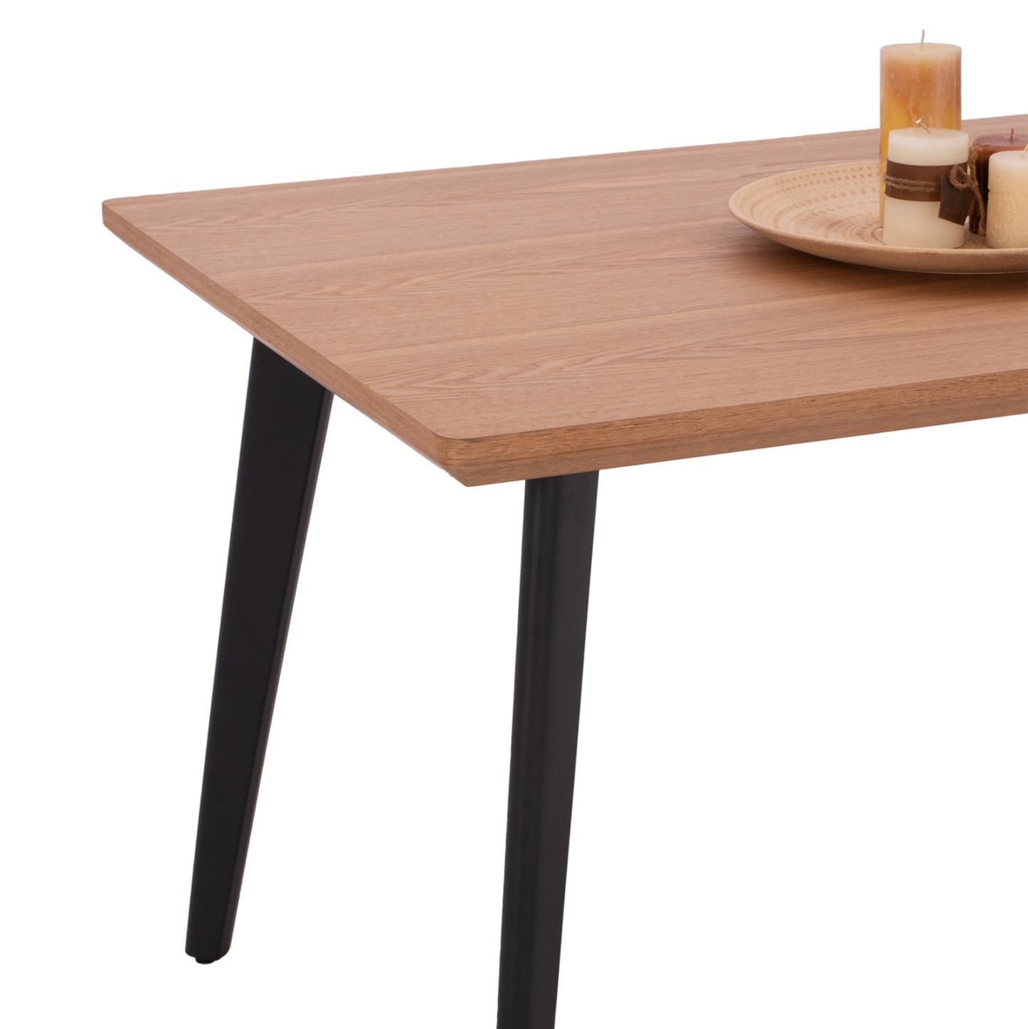 Масивна Трапеза Валън с MDF Топ и Рустик Стил 160x90x75Hcm