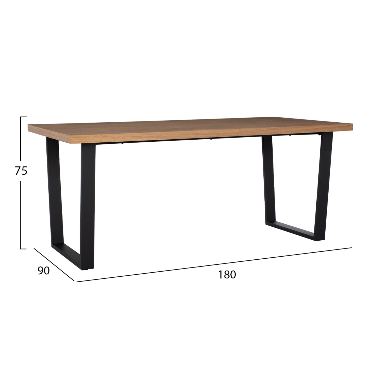 Трапезна маса Асториа с MDF плот и метални крака 180X90X75H