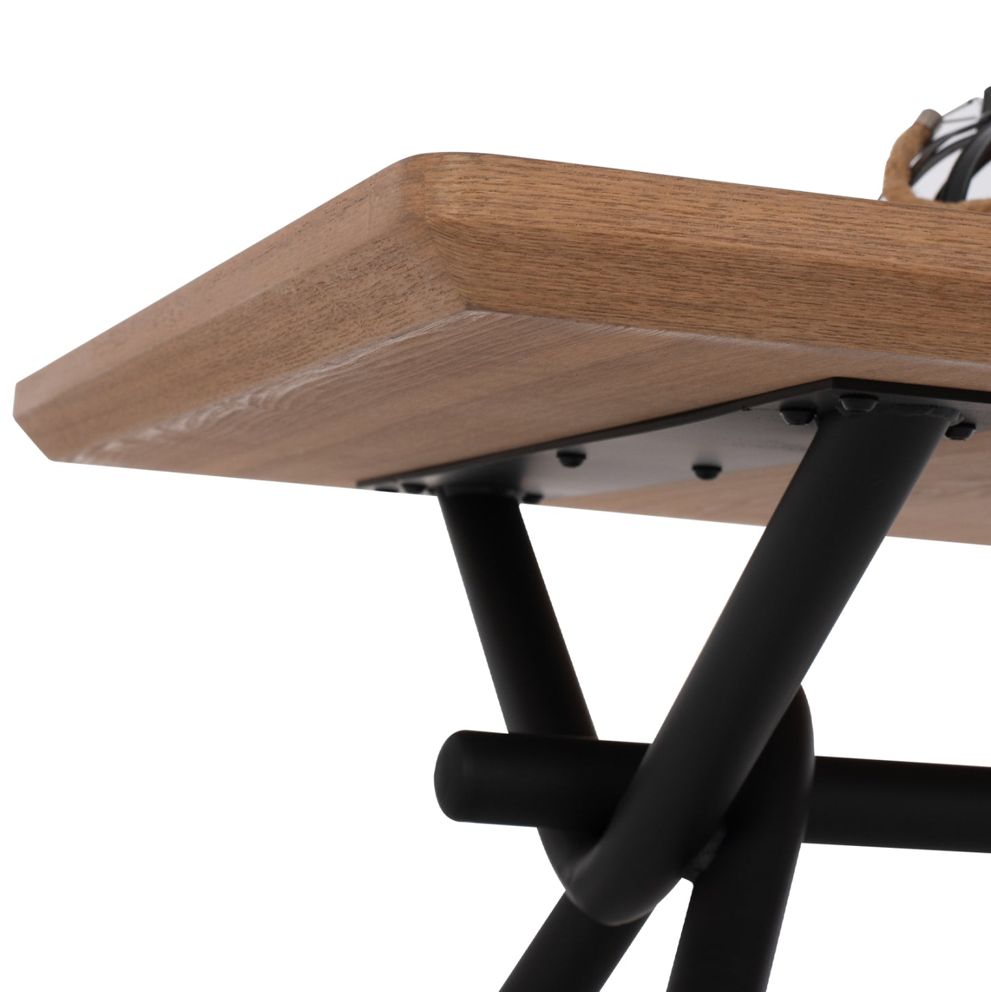 Трапезна Маса Манди с MDF Плотове и Метални Ноги 140x80x75H