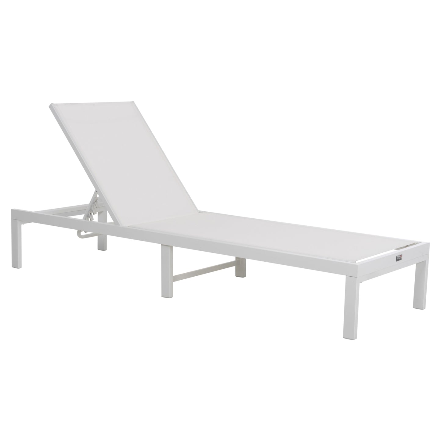 ALUMINUM SUNBED THATCHER HM5983.01 WHITE FRAME & TEXTILENE 196,5x64,5x92Hcm. image 1