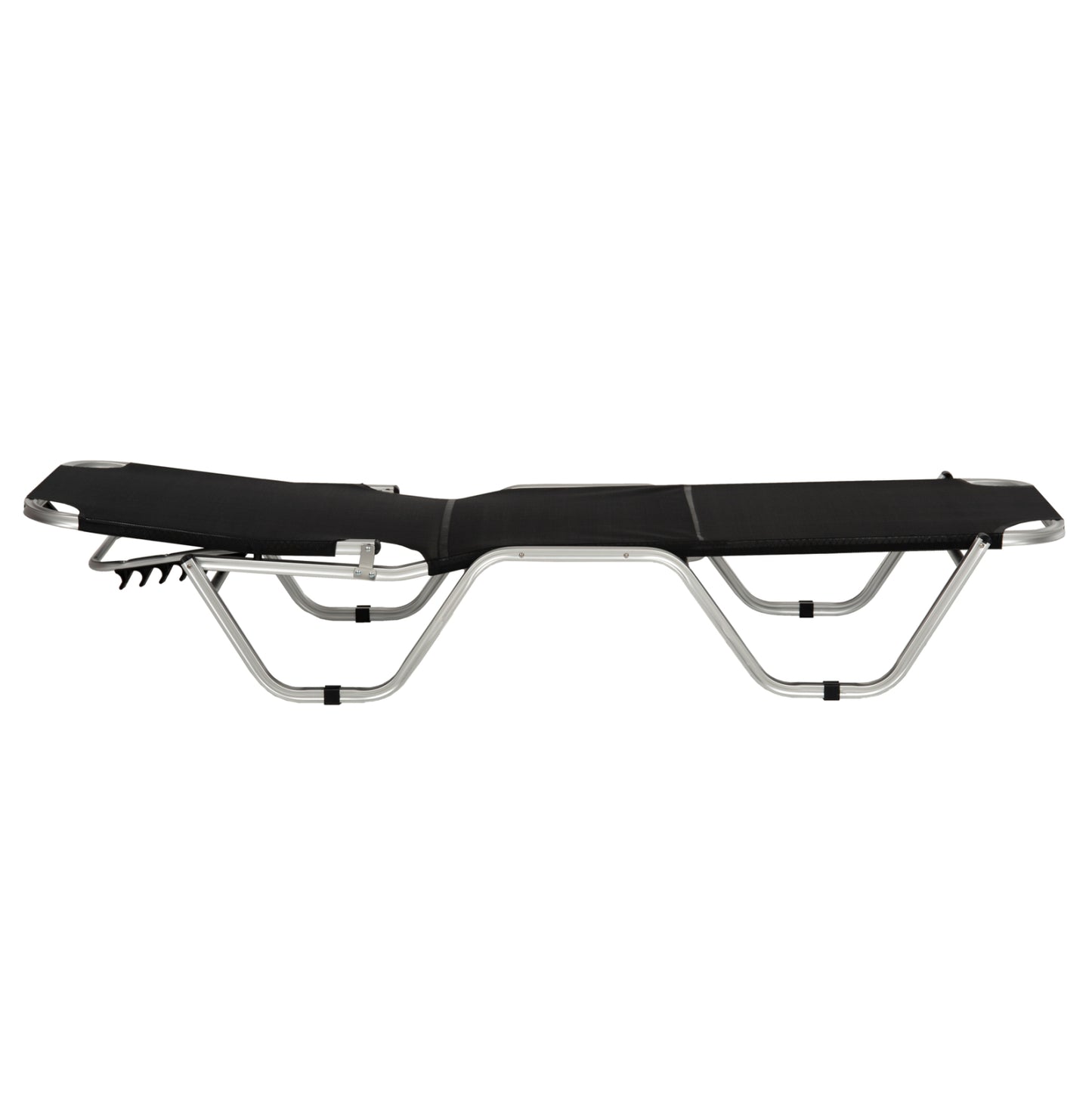 Professional sunbed aluminum WALDO HM5071.90 Black 195x53-60x30 cm