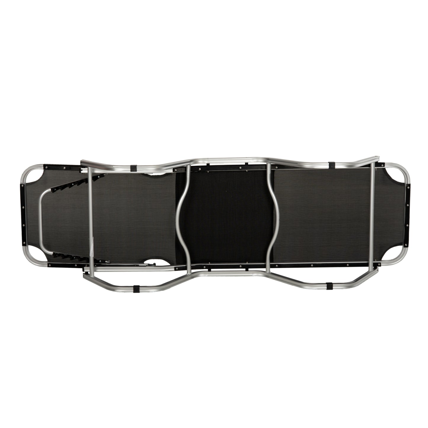 Professional sunbed aluminum WALDO HM5071.90 Black 195x53-60x30 cm