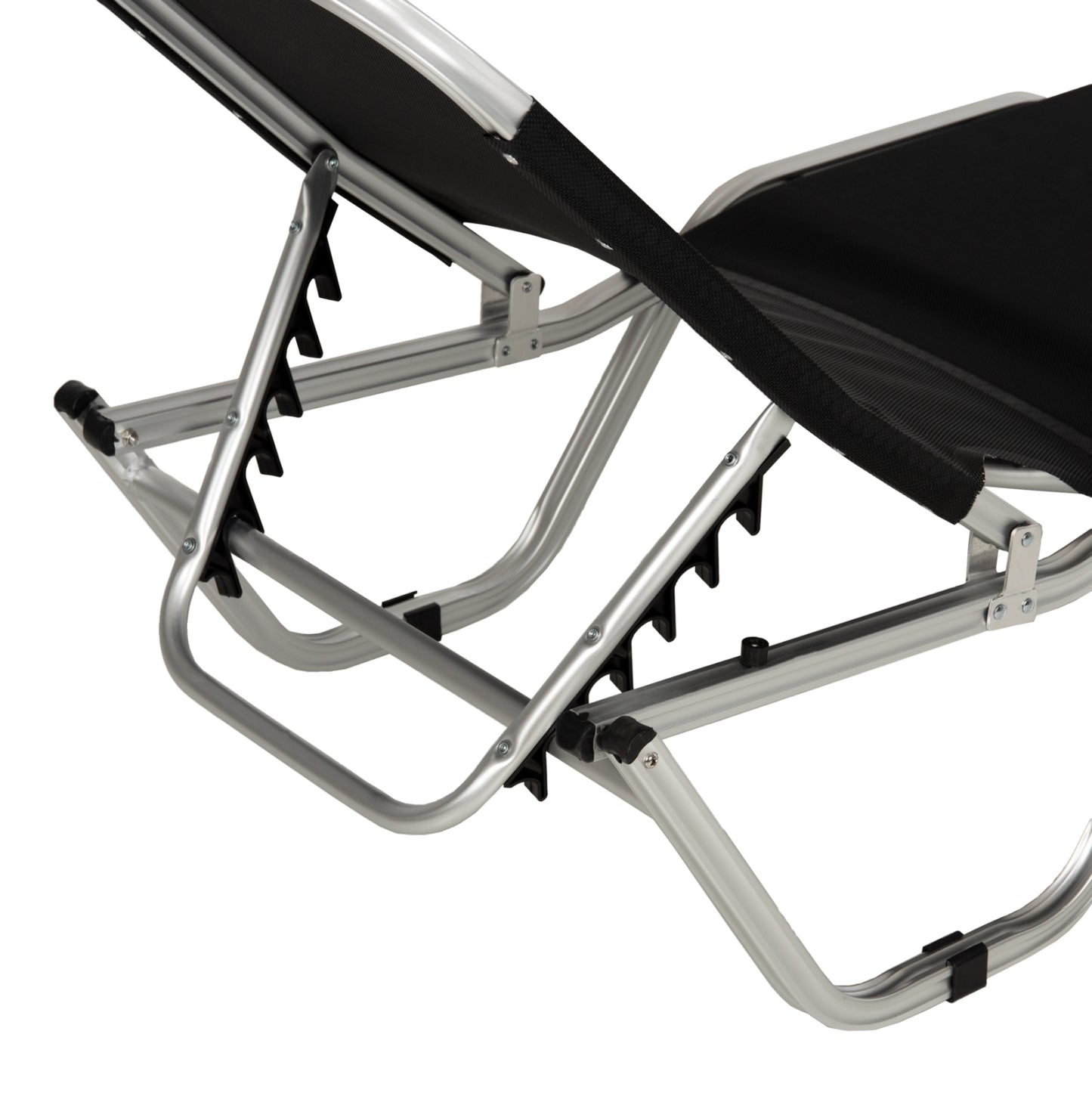 Professional sunbed aluminum WALDO HM5071.90 Black 195x53-60x30 cm