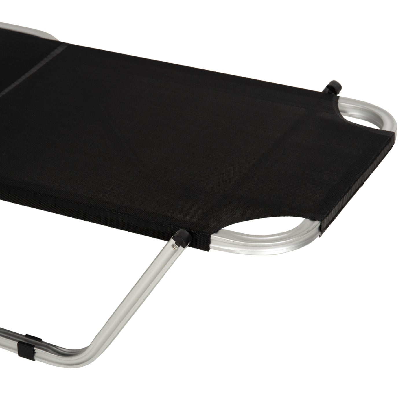 Professional sunbed aluminum WALDO HM5071.90 Black 195x53-60x30 cm