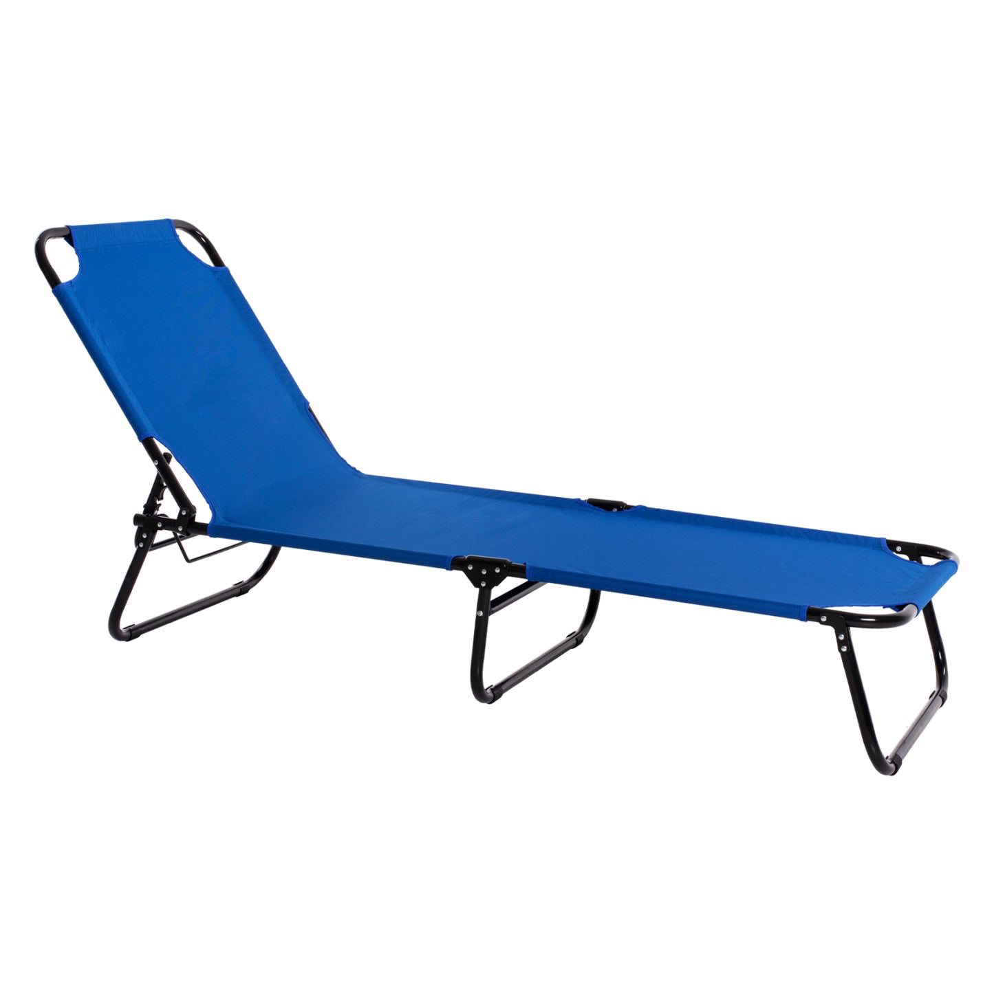 SUNBED HM5278 BLACK METALLIC WITH BLUE WATERPROOF FABRIC image 1