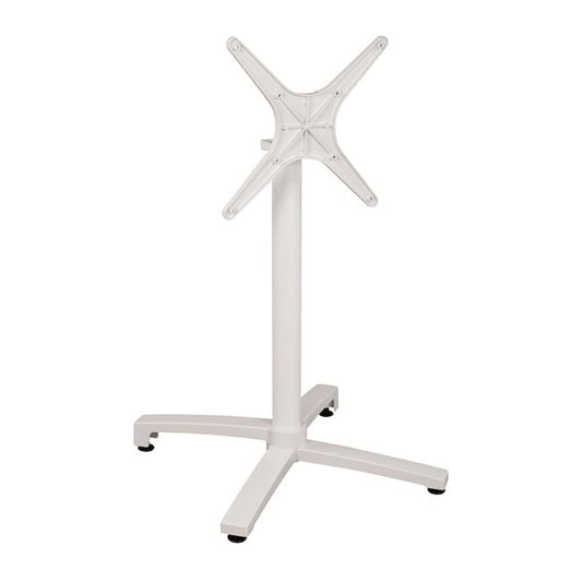 Aluminum Base Folding White matte 69x69x73-92cm with cross HM459.02 image 1
