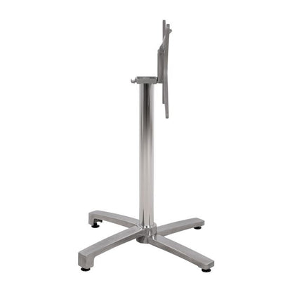 Aluminum base folding chromed 69x69x73-92cm with cross 48x48 HM459.03
