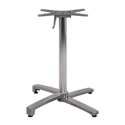 Aluminum base folding chromed 69x69x73-92cm with cross 48x48 HM459.03