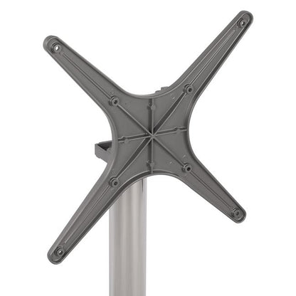 Aluminum base folding chromed 69x69x73-92cm with cross 48x48 HM459.03